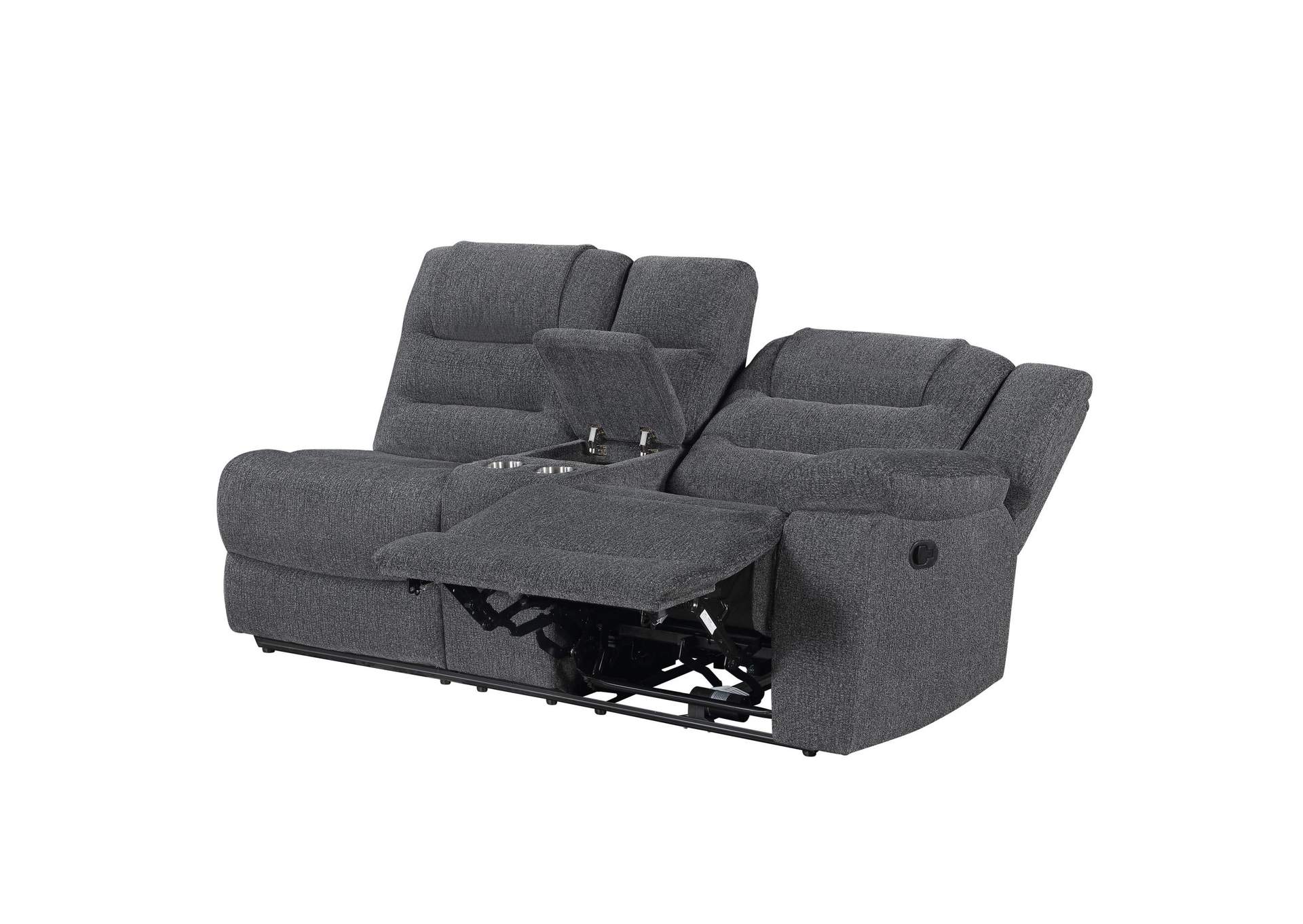 REDONDO RIGHT ARM FACING CONSOLE LOVESEAT WITH 1 RECLINER - DARK - GRAY image 5