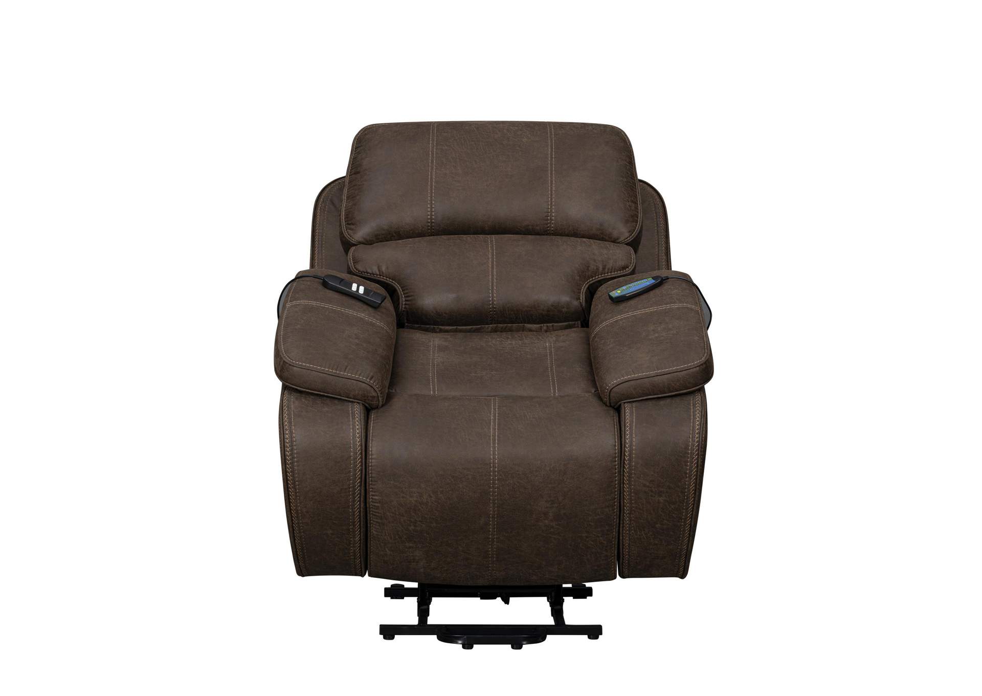 BROOKINGS POWER LIFT RECLINER WITH HEAT AND MASSAGE - BROWN image 9