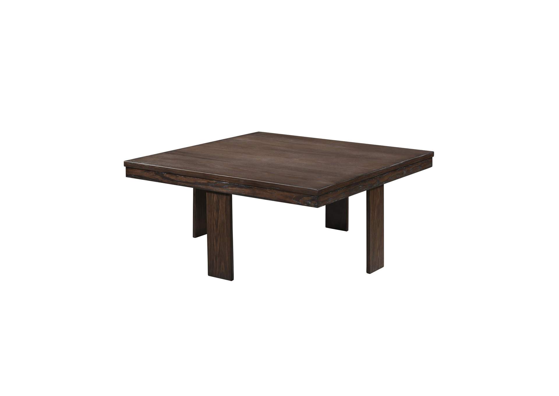 PAXTON 5 PIECE STORAGE COFFEE TABLE WITH 4 TUCK - IN OTTOMANS - DARK BRO image 1