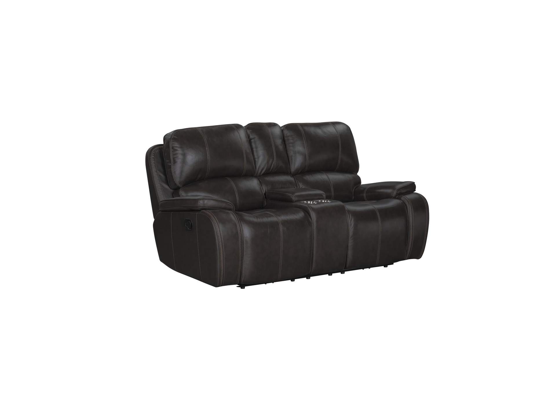 BROOKINGS CONSOLE LOVESEAT WITH DUAL RECLINERS - CHARCOAL image 1