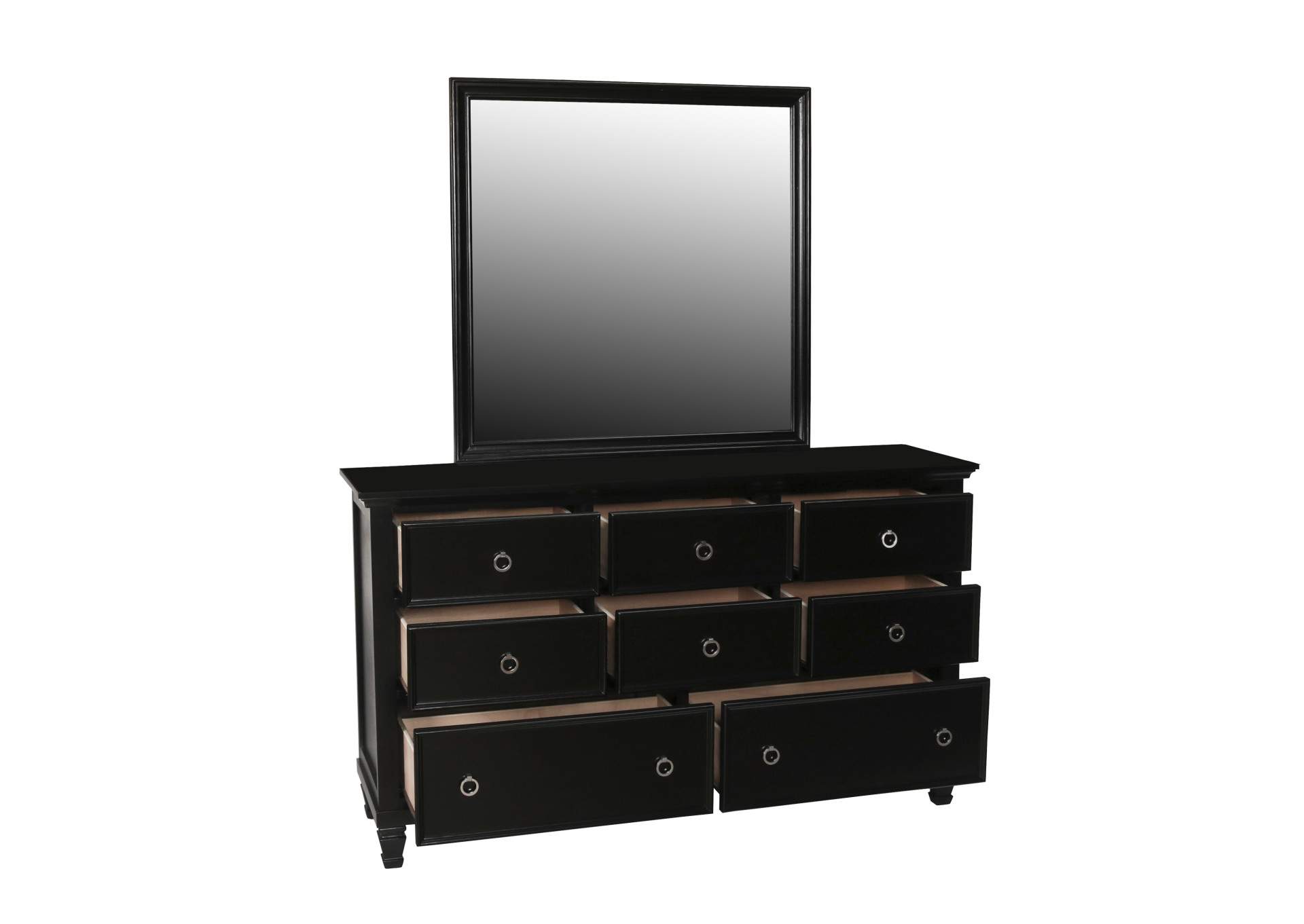 Tamarack Dresser - Mirror Combo - Black