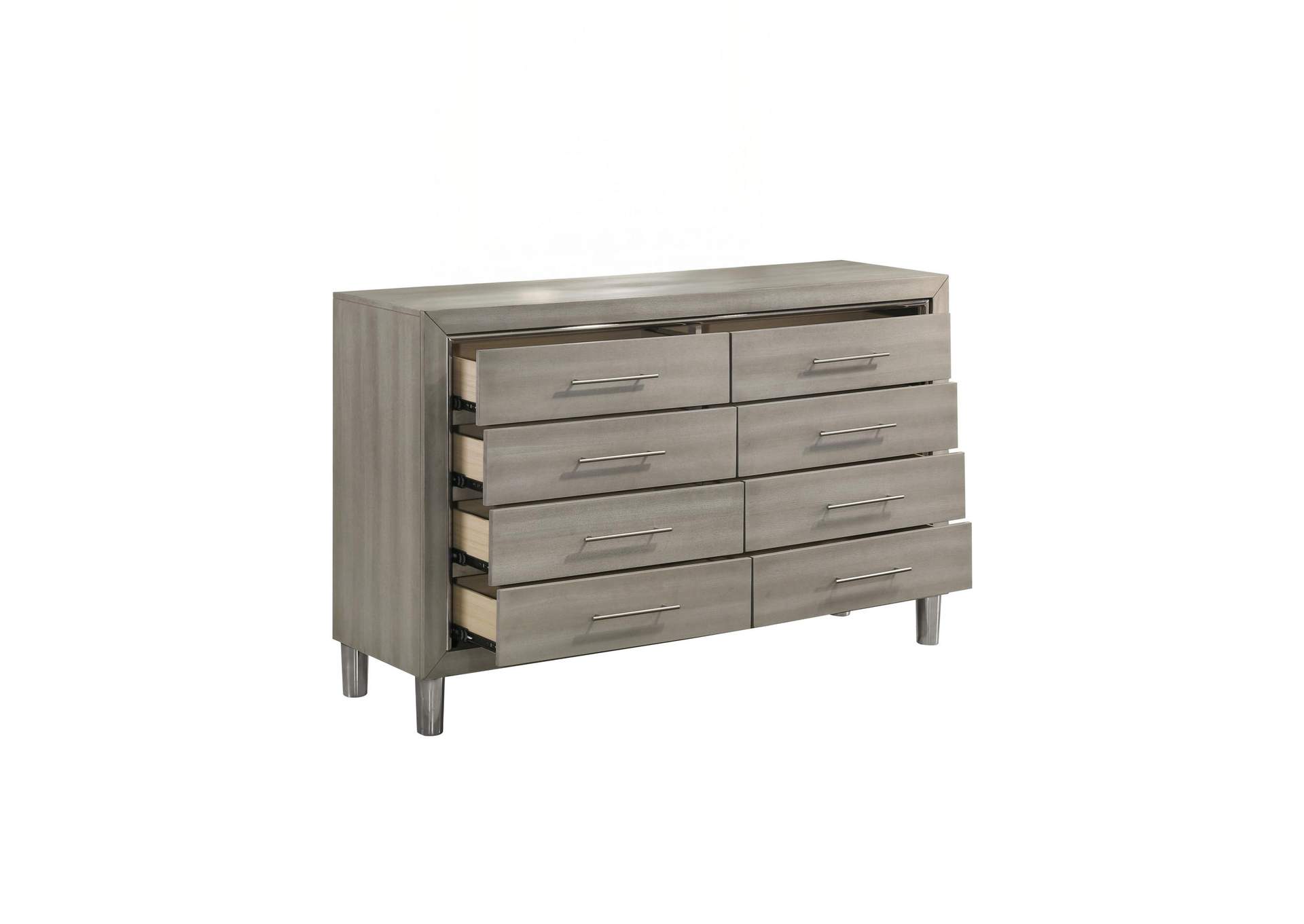 LENNOX 8 DRAWER DRESSER - GRAY image 4