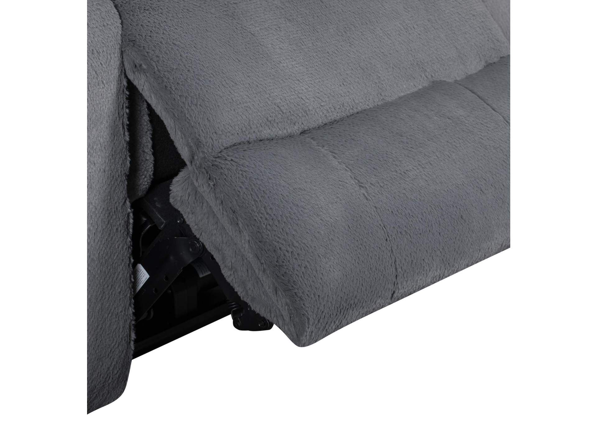 TEDDY LEFT ARM FACING SOFA WITH POWER HEAD REST AND FOOT REST - GRAY image 8
