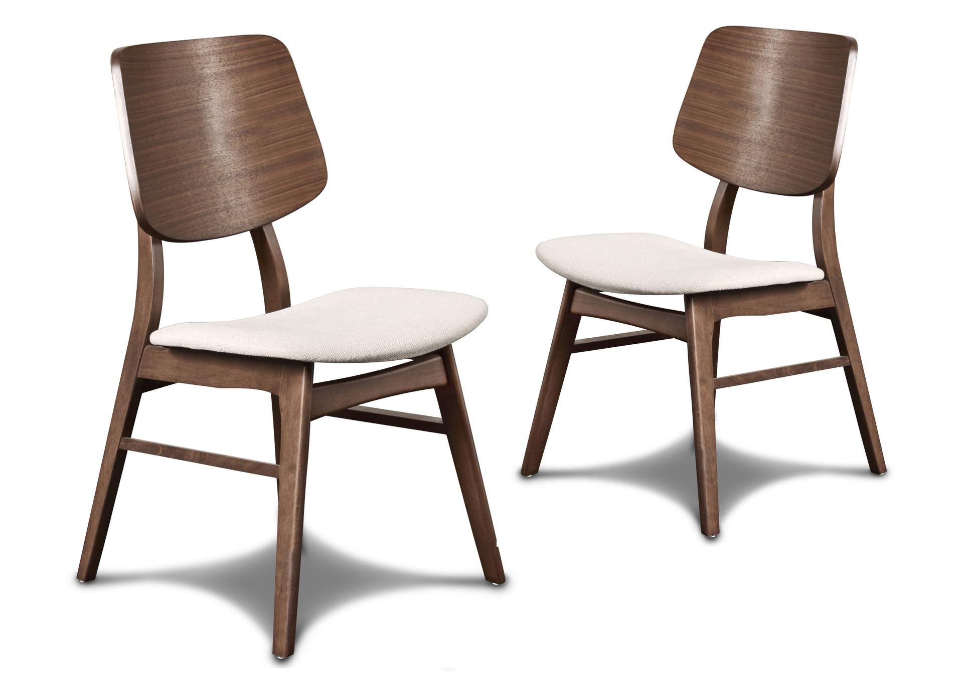 OSCAR CHAIR WITH NATURAL CUSHION - WALNUT