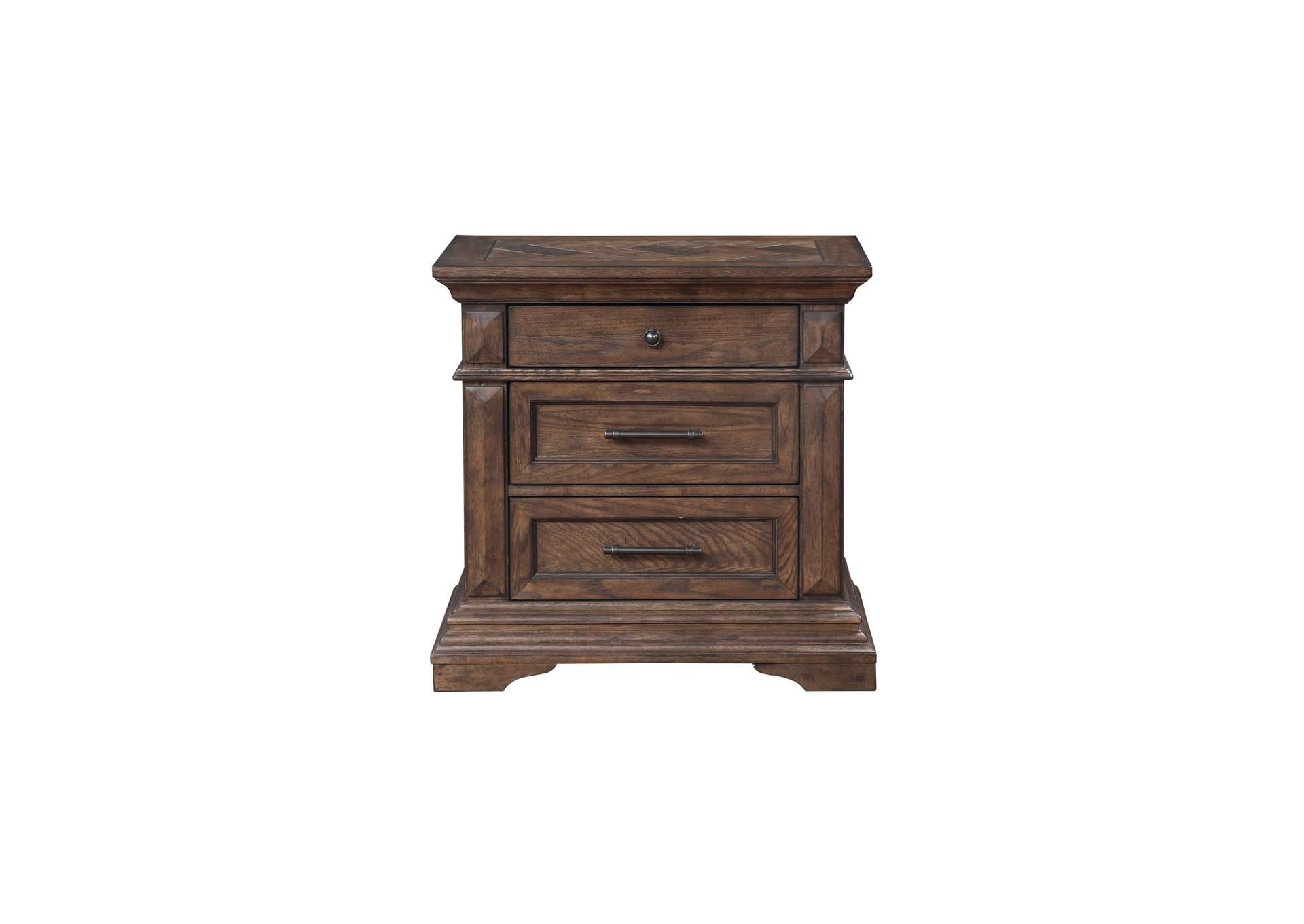 MAR VISTA CALIFORNIA KING 4 PIECE - BED, DRESSER, MIRROR, NIGHTSTAND - WALNUT