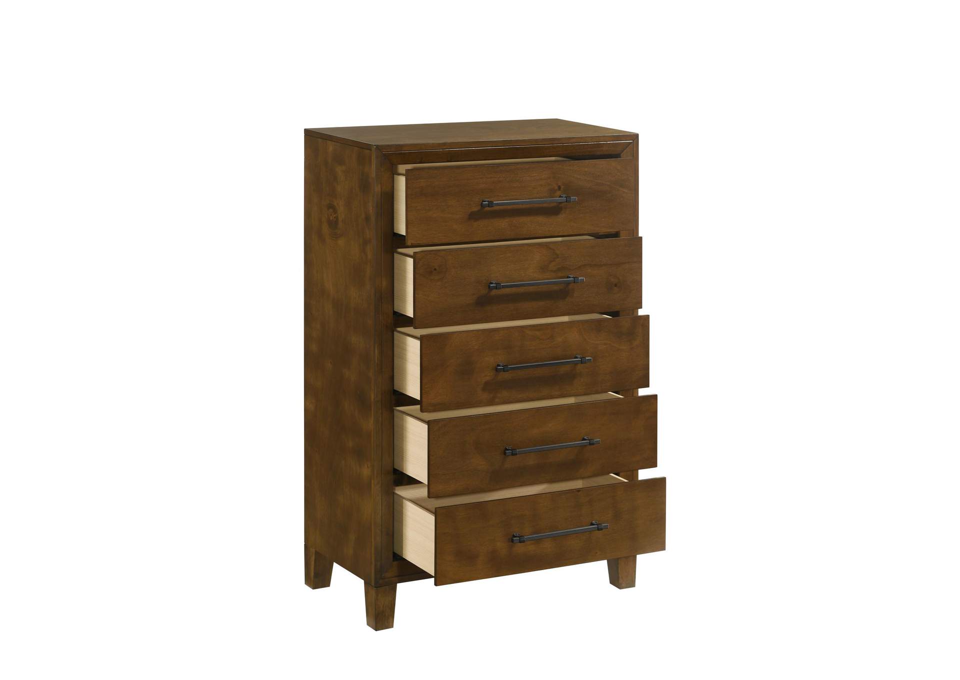 BALLARD 5 DRAWER CHEST - WALNUT image 4
