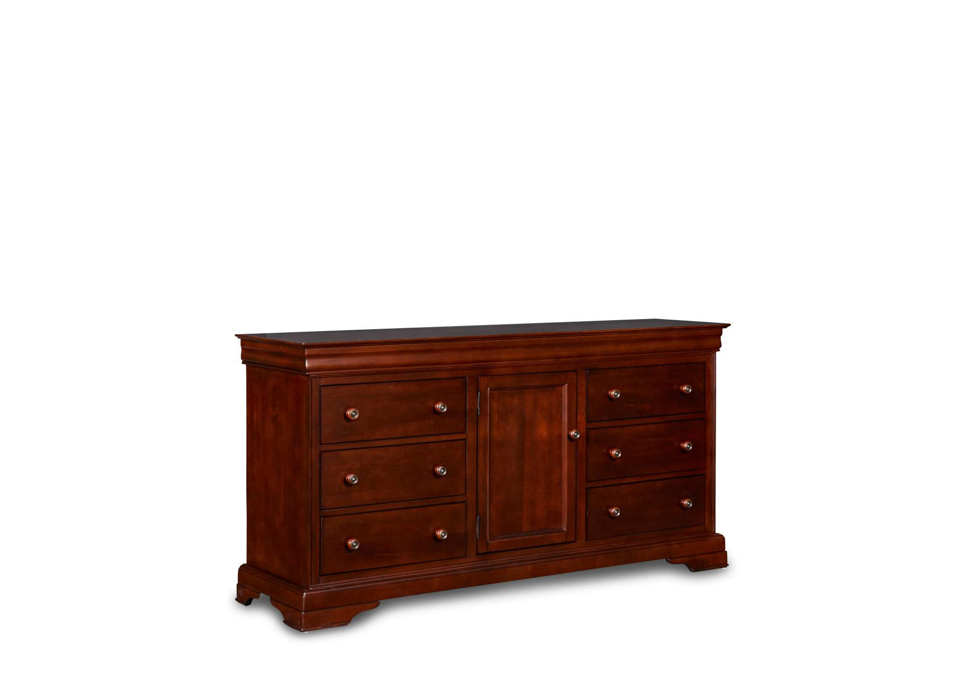 VERSAILLES BORDEAUX - QUEEN 5 PIECE SET - BED, DRESSER, MIRROR, 2 NIGHTSTANDS