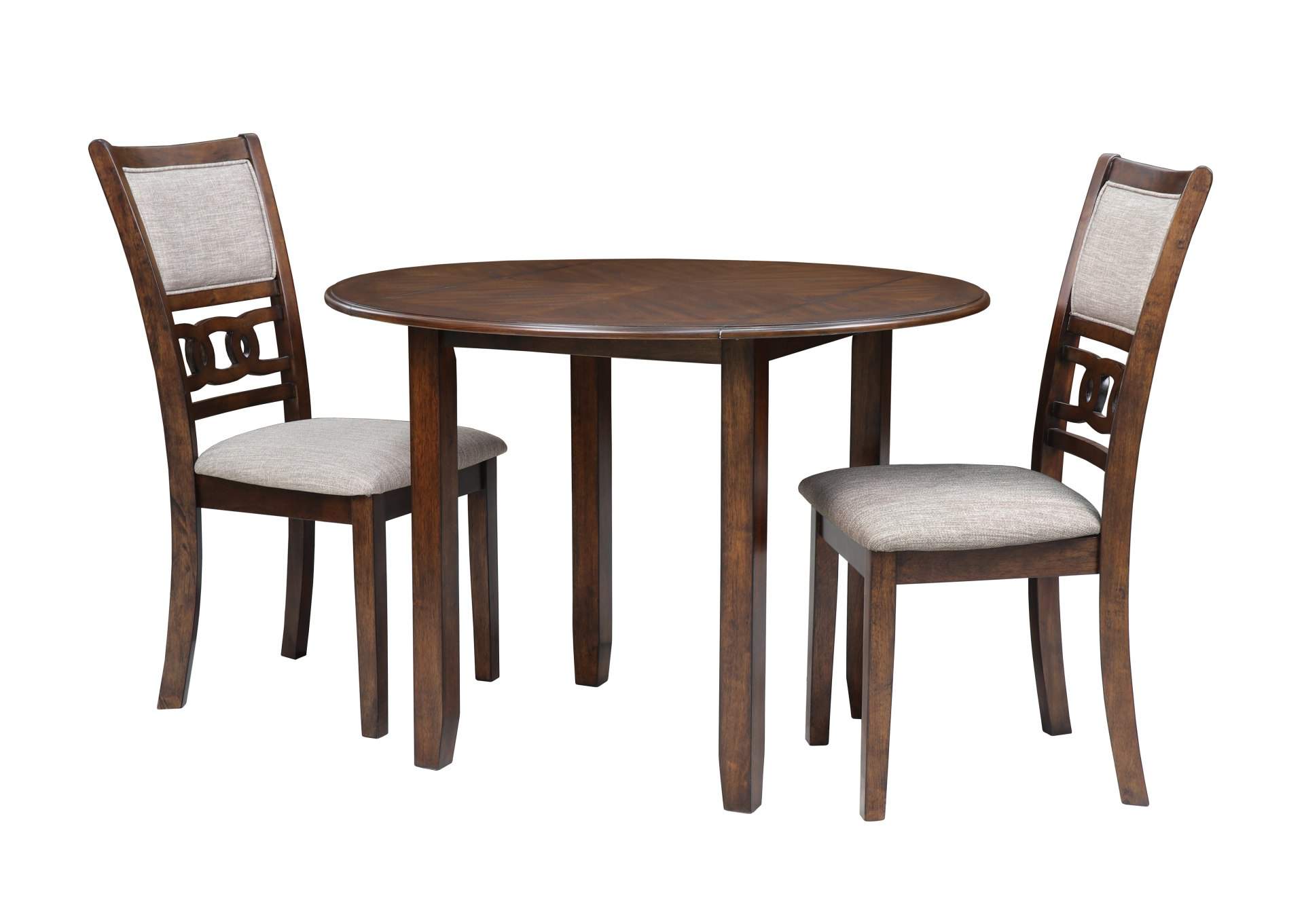 GIA 3 PIECE 42" DROP LEAF DINING TABLE AND 2 CHAIRS - CHERRY