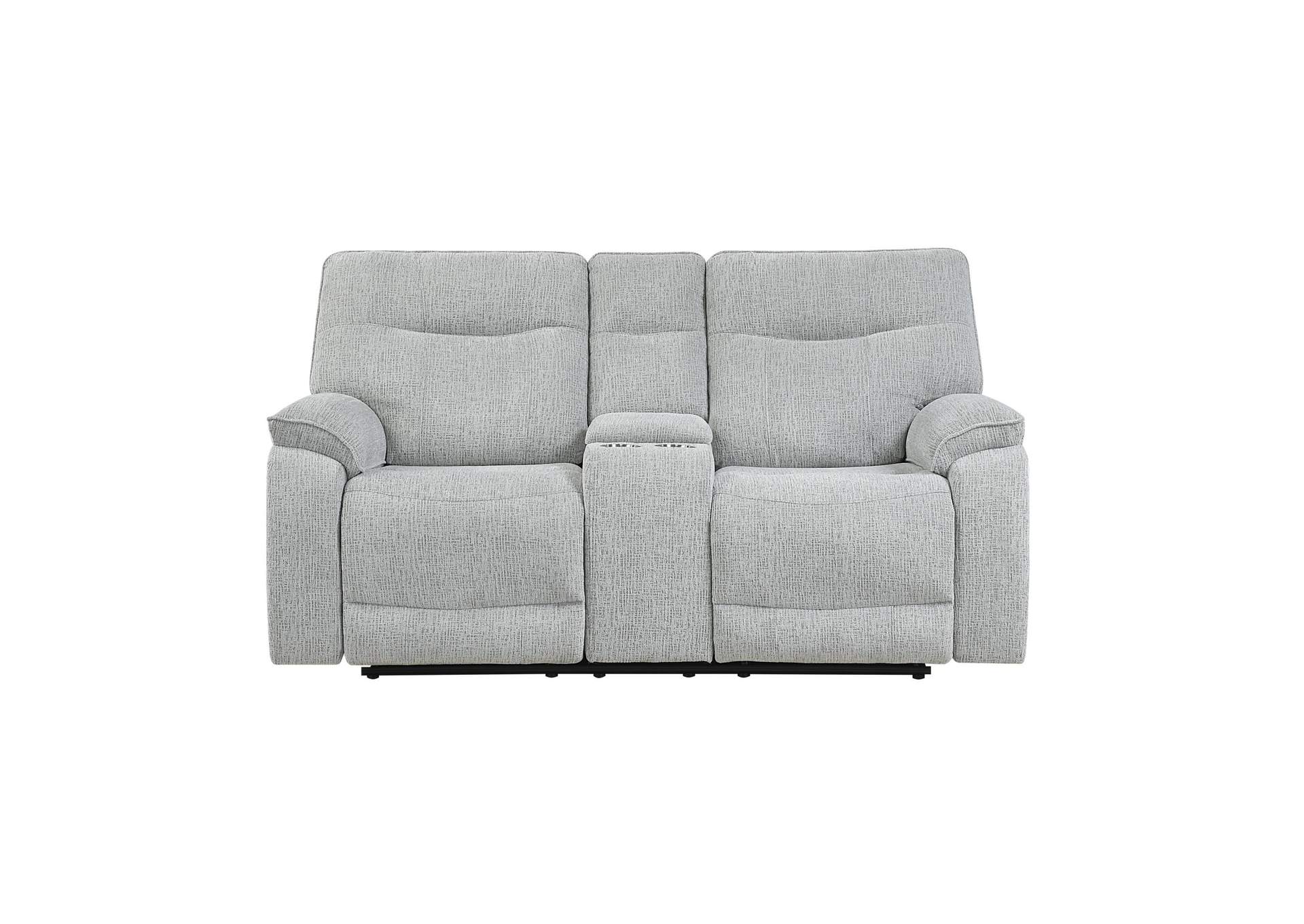 CHABLIS RECLINING CONSOLE LOVESEAT - MIST GRAY image 3
