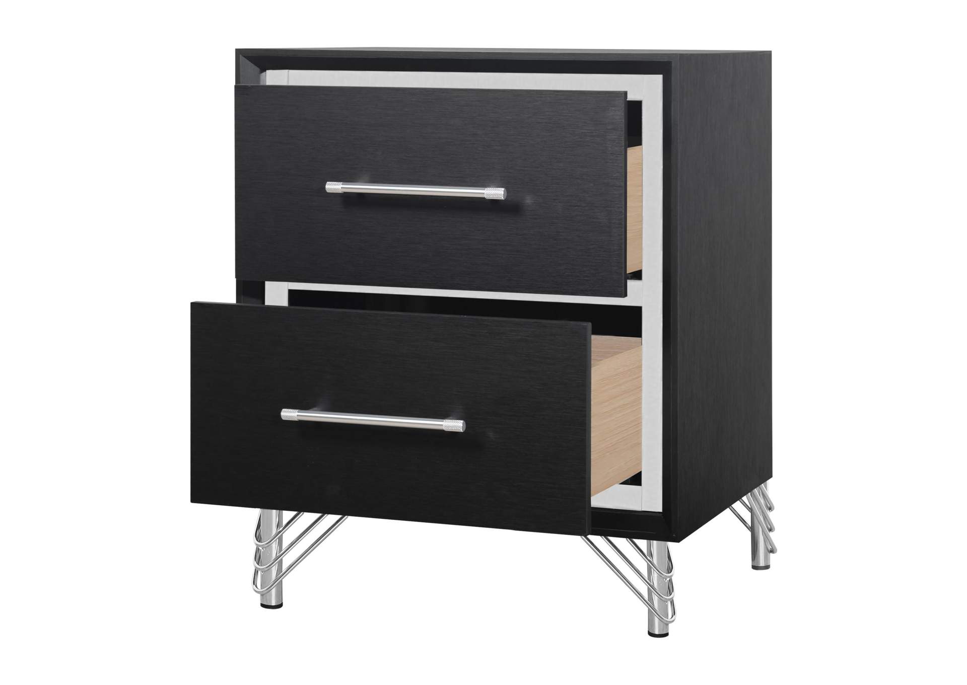 AVA 2 DRAWER NIGHTSTAND - EBONY image 4