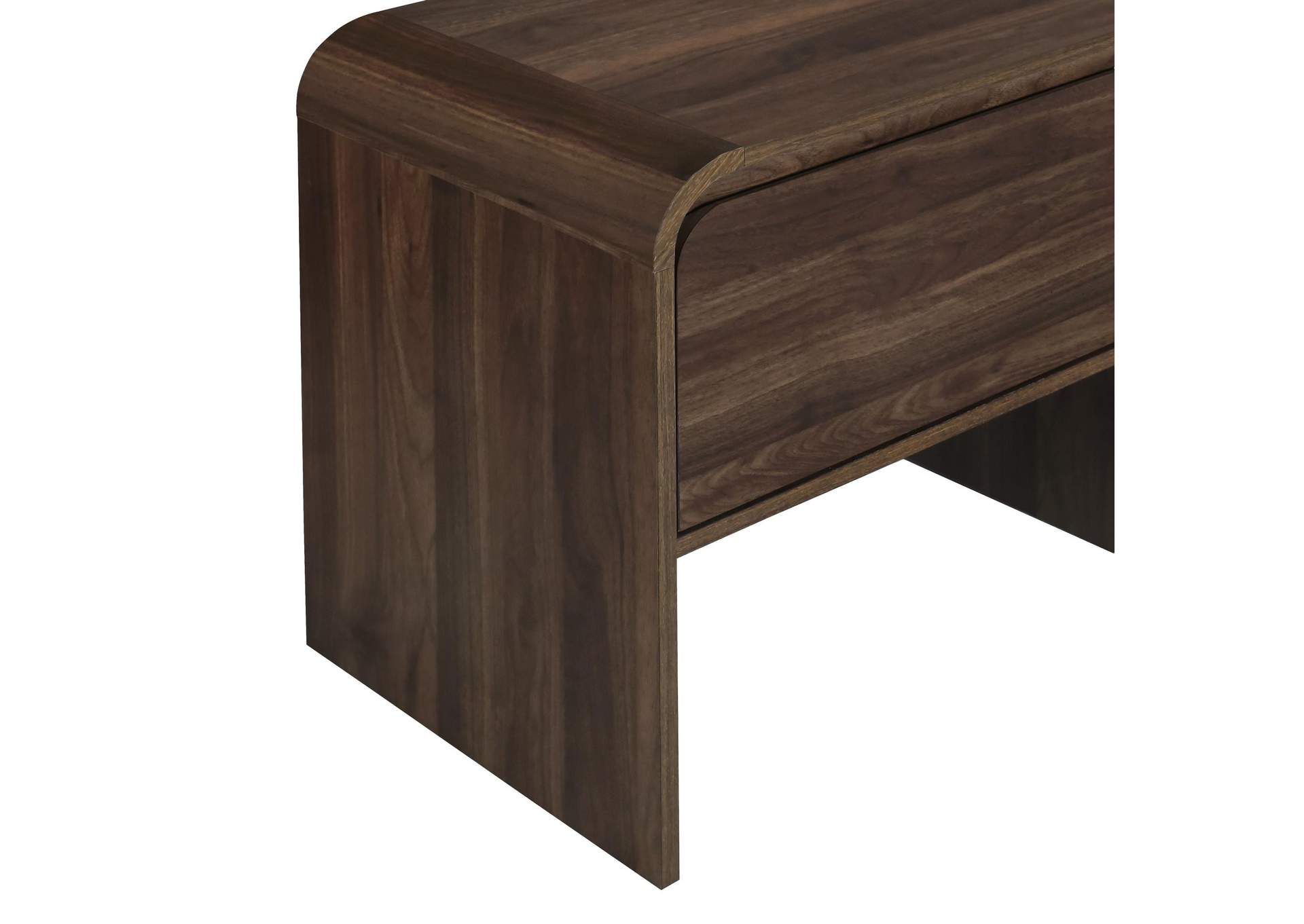 MARA ONE DRAWER END TABLE - BEDSIDE TABLE - WALNUT image 7