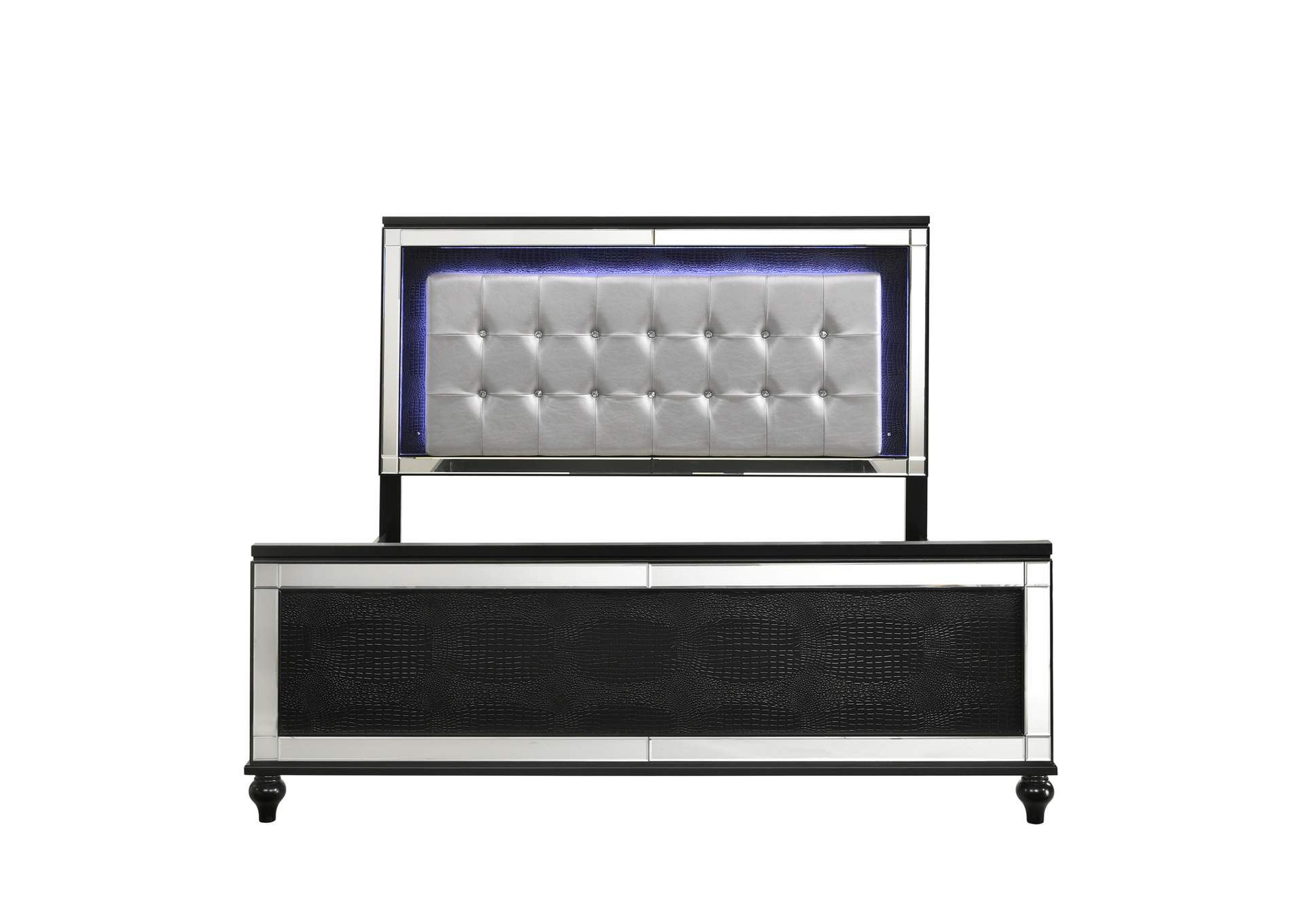 Valentino Queen Bed - Black