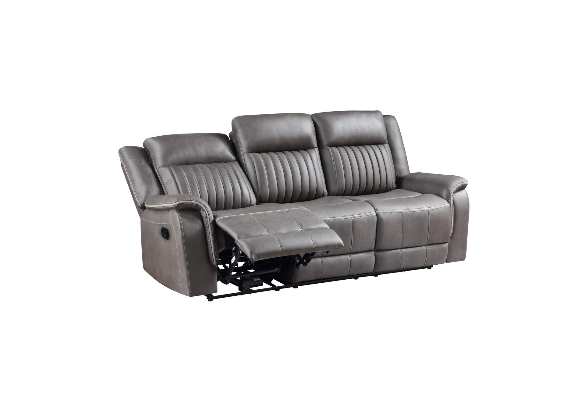 ENZO - 3 PIECE MANUAL SOFA, LOVESEAT, AND RECLINING - GRAY