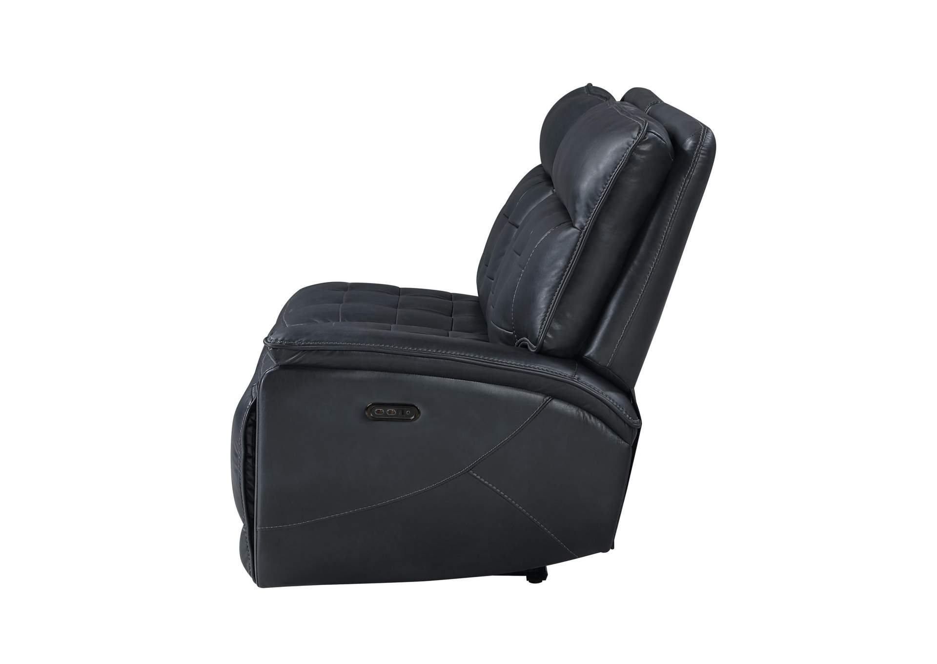 WARNER RIGHT ARM FACING LOVESEAT WITH 1 POWER FOOT REST AND HEAD REST - BLACK image 6