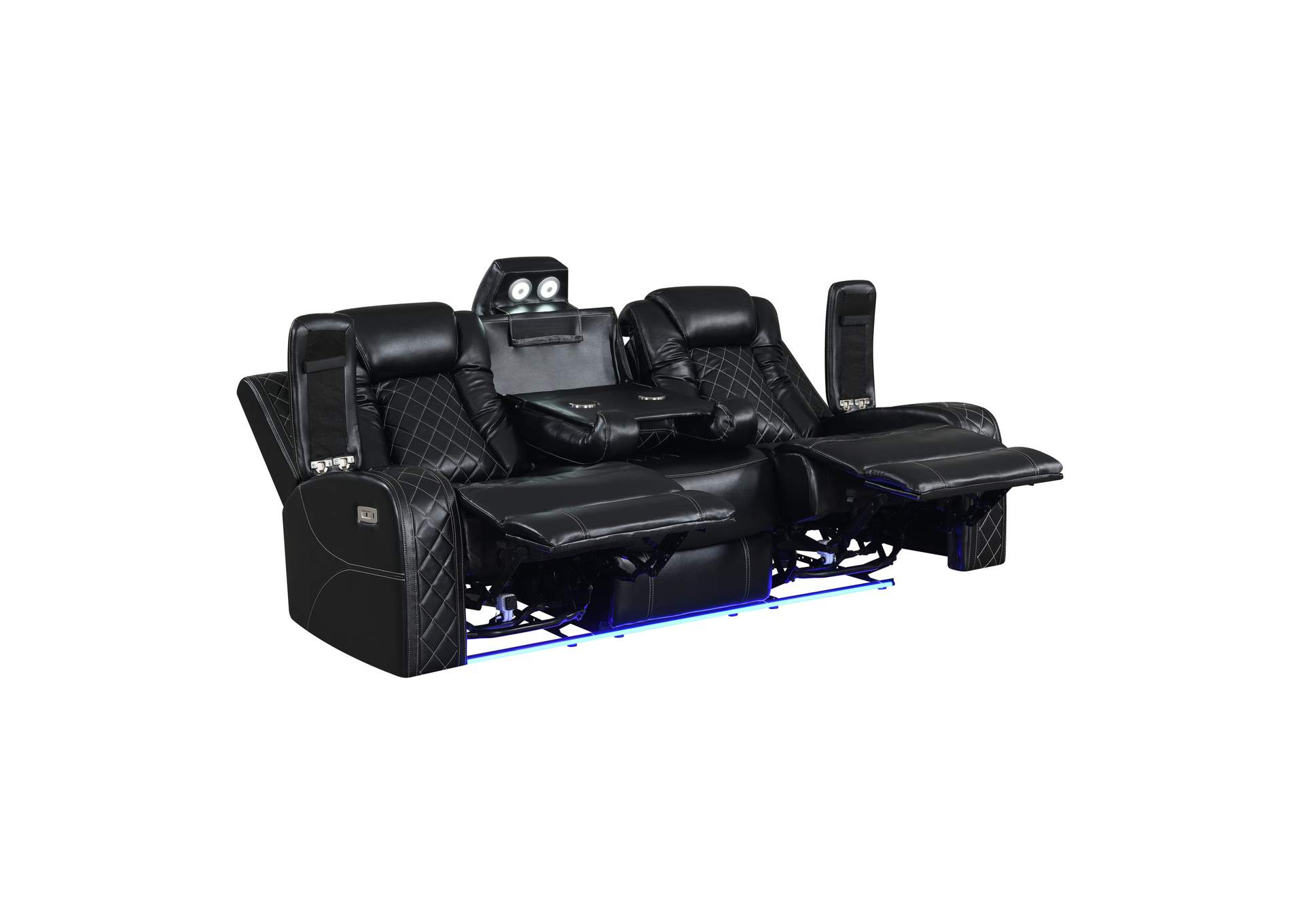 Orion Ii Sofa With Power Foot Rest And Head Rest - Black