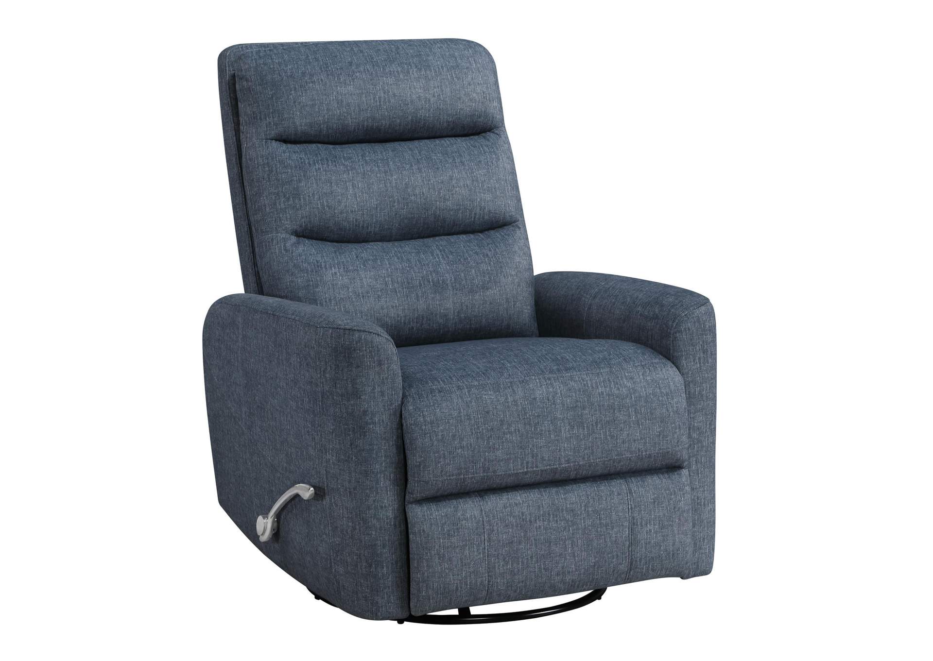 TAKAMI SWIVEL RECLINER - BLUE POLY image 1
