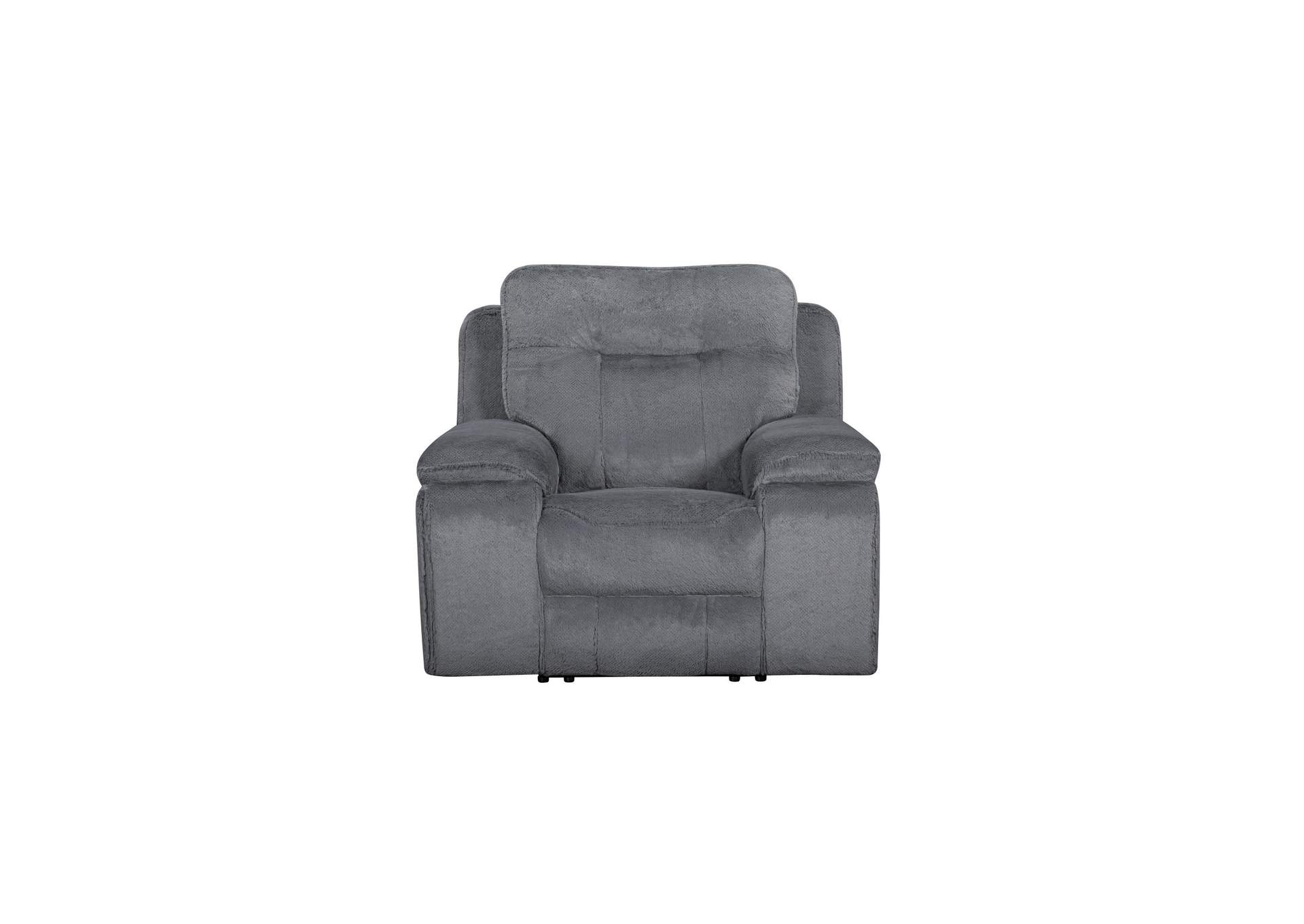 TEDDY RECLINER WITH POWER HEAD REST AND FOOT REST - GRAY image 3