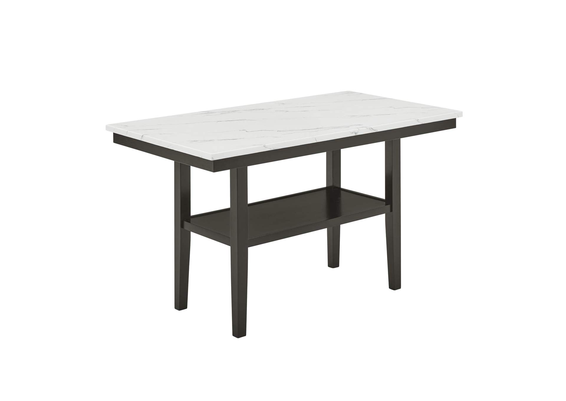 CARISSA 60" RECTANGLE COUNTER TABLE WITH STORAGE SHELF image 1