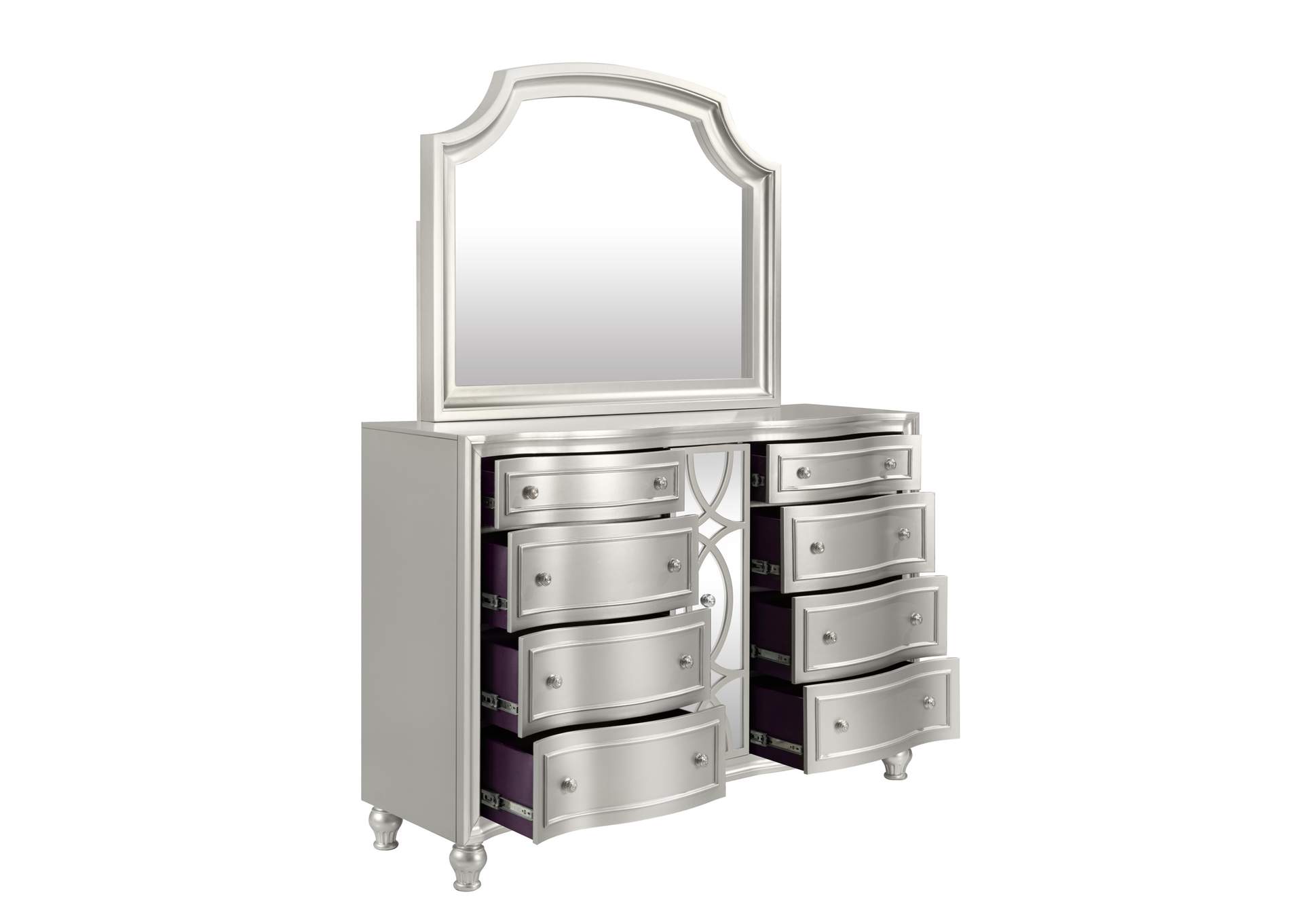 Reflections - King 4 Piece Set - Bed, Dresser, Mirror, Nightstand