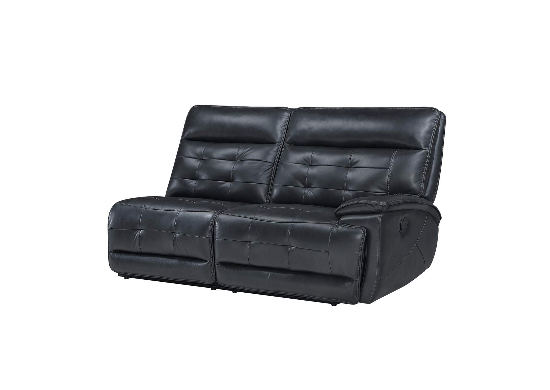 WARNER RIGHT ARM FACING LOVESEAT WITH 1 RECLINER - BLACK image 1