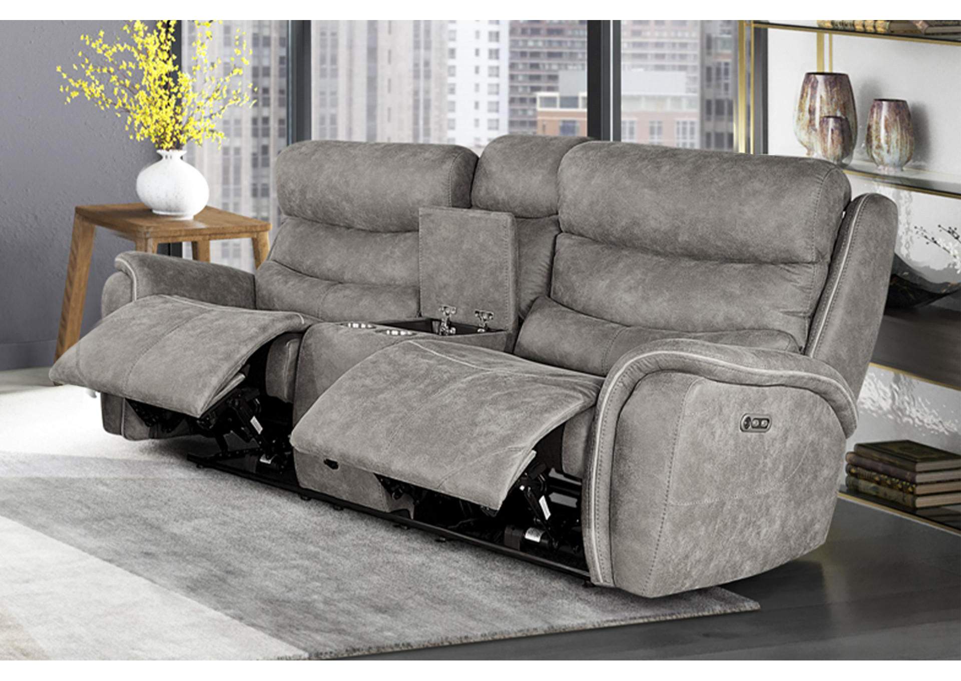 KAMARI POWER - 2 PIECE SET POWER HEAD REST AND FOOT REST SOFA - LOVE