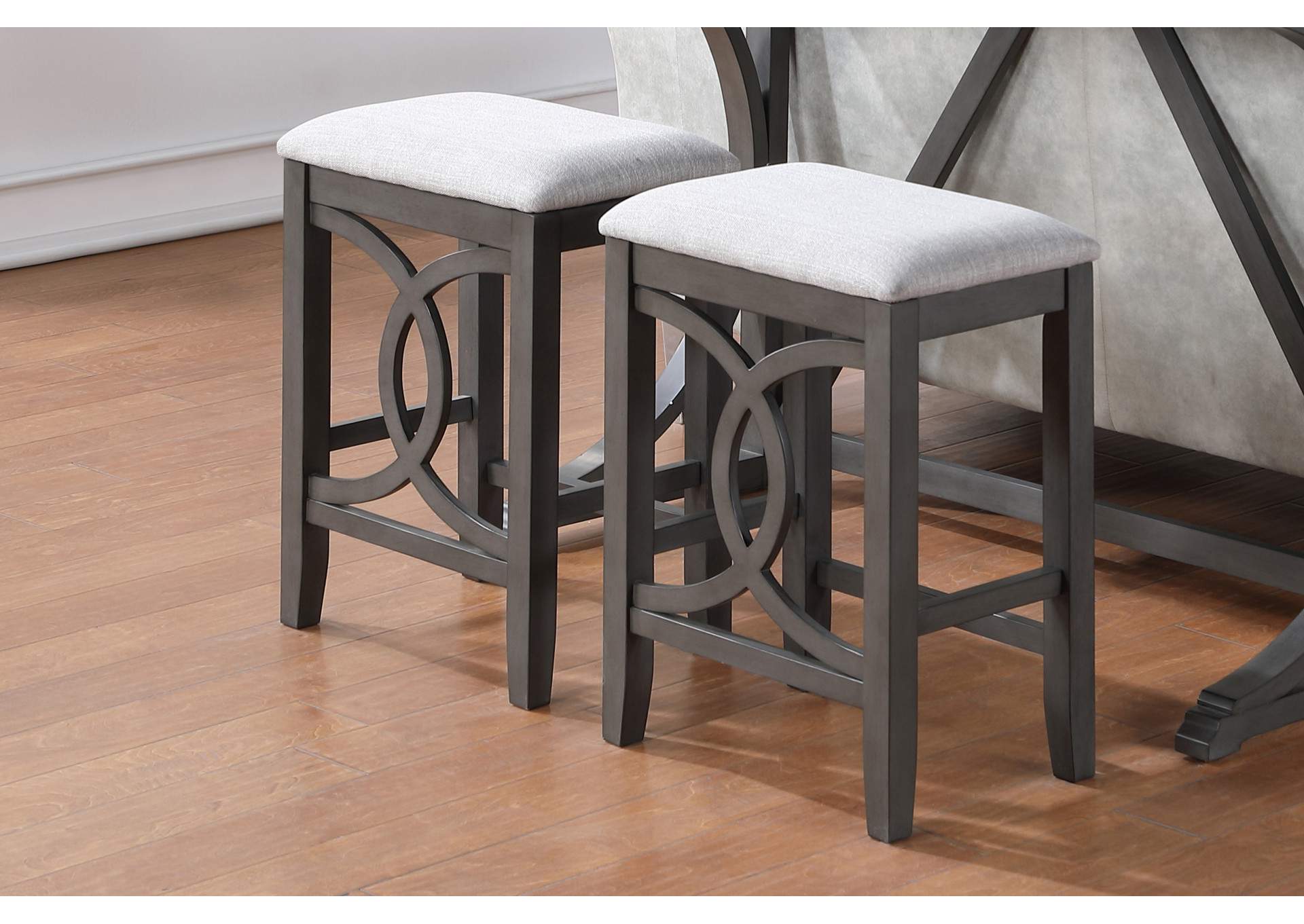 Bella Counter Stool - 2 Per Carton - Gray