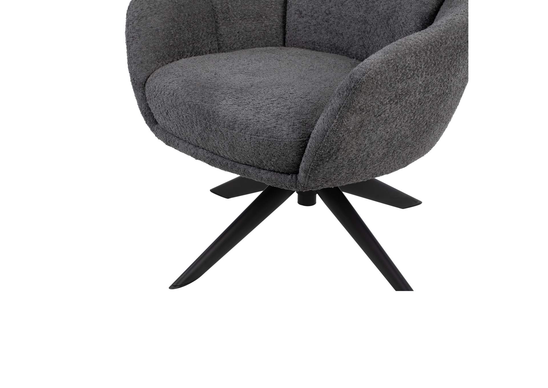 FLEMING BOUCLE SWIVEL LOUNGE CHAIR - 1 PER CARTON - GRAY image 9
