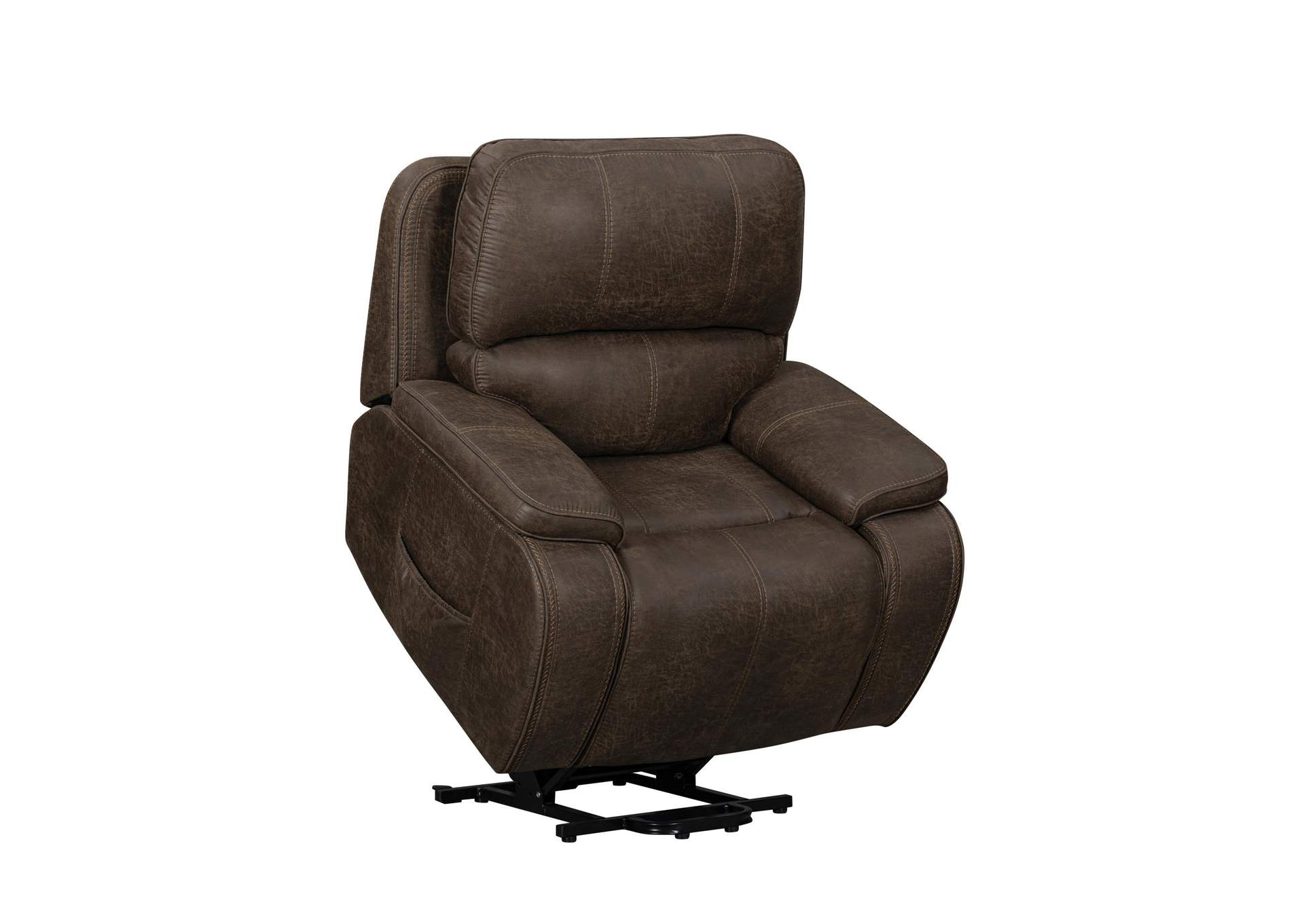 BROOKINGS POWER LIFT RECLINER WITH HEAT AND MASSAGE - BROWN image 7