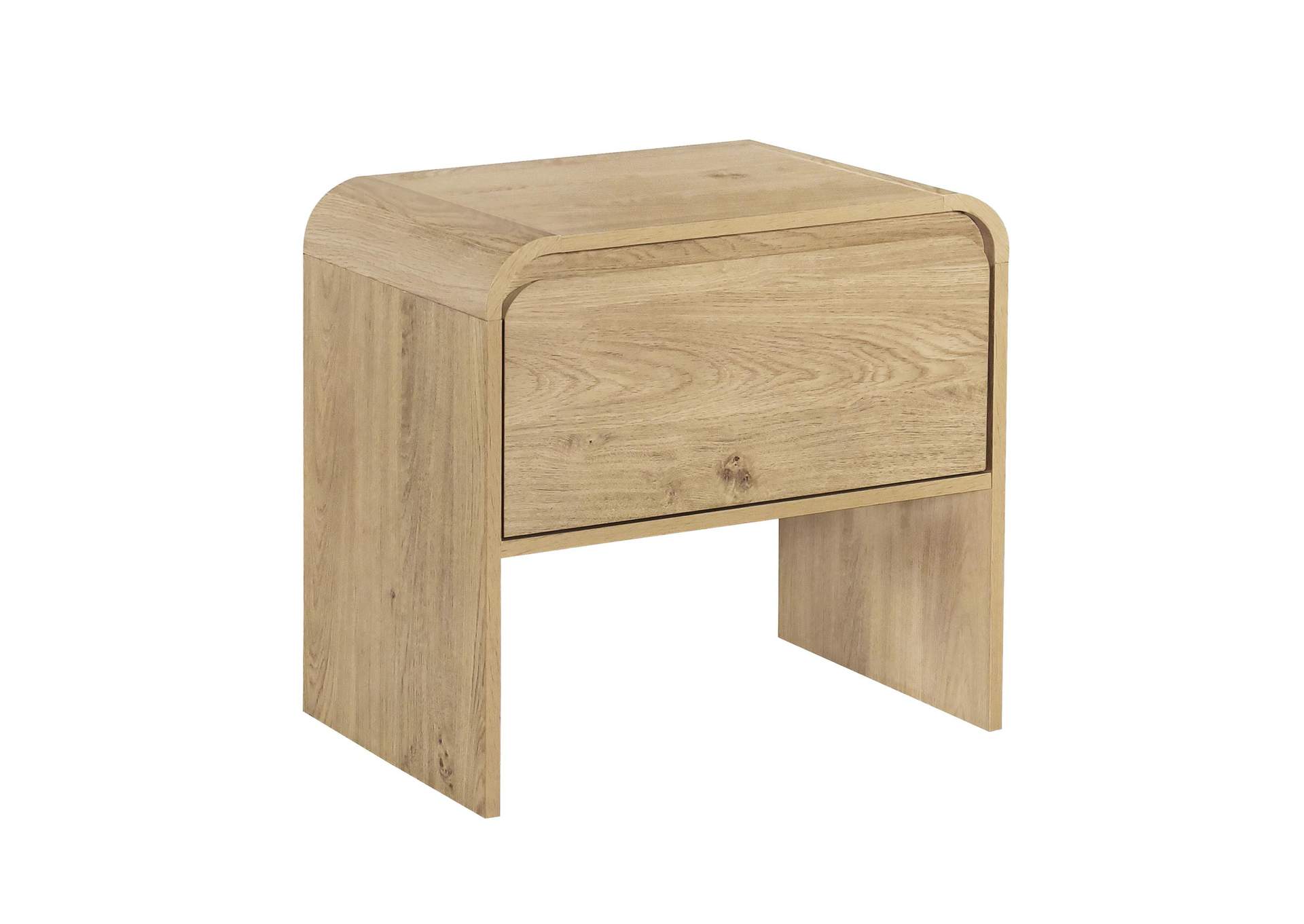 MARA ONE DRAWER END TABLE - BEDSIDE TABLE - NATURAL image 1