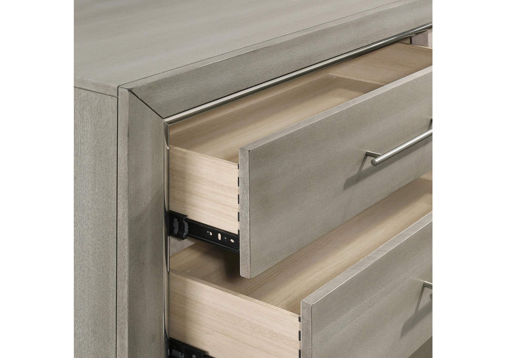 LENNOX 2 DRAWER NIGHTSTAND - GRAY image 6