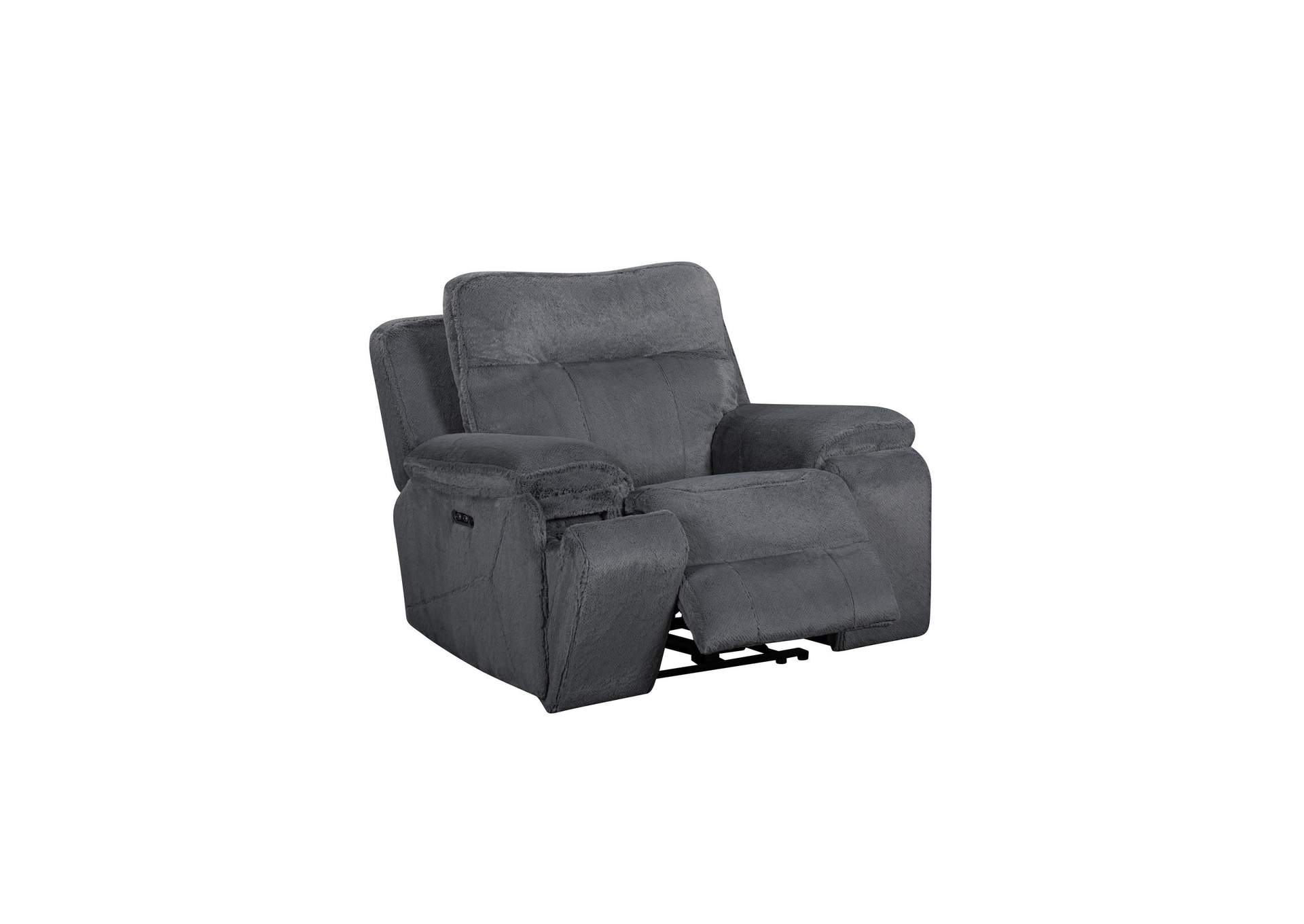 TEDDY RECLINER WITH POWER HEAD REST AND FOOT REST - GRAY image 4
