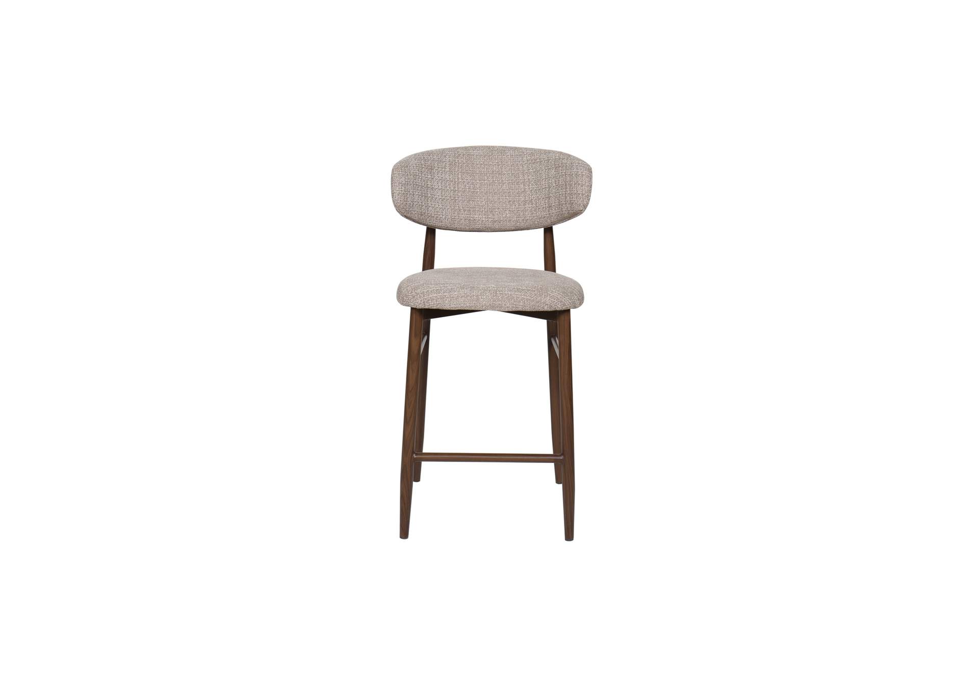 Royce Counter Chair With Walnut Metal Frame - Toast - 2 Per Carton image 3