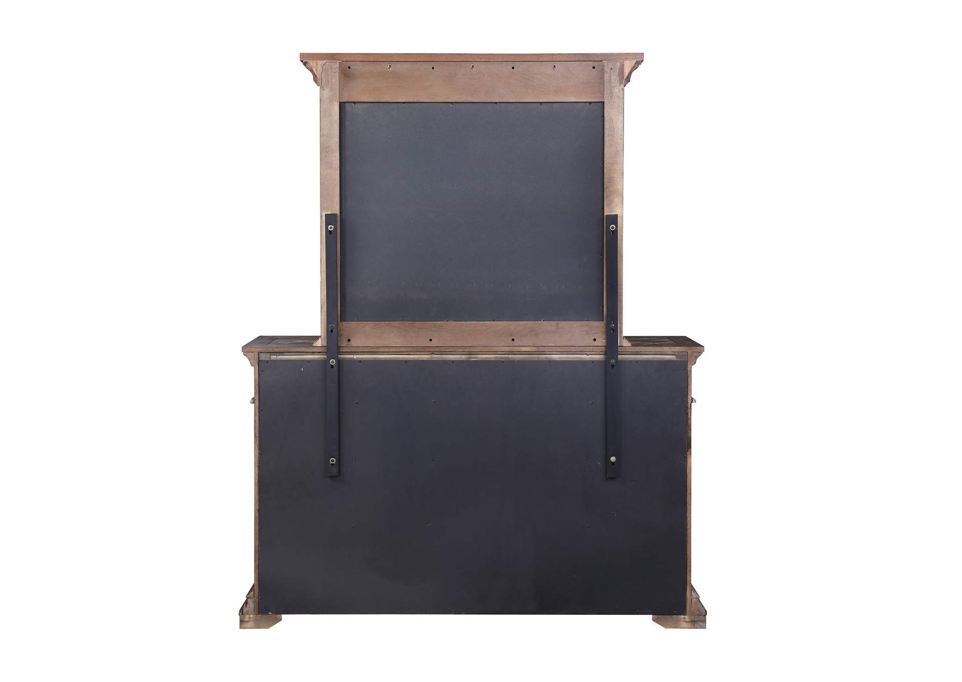 MAR VISTA CALIFORNIA KING 4 PIECE - BED, DRESSER, MIRROR, NIGHTSTAND - WALNUT