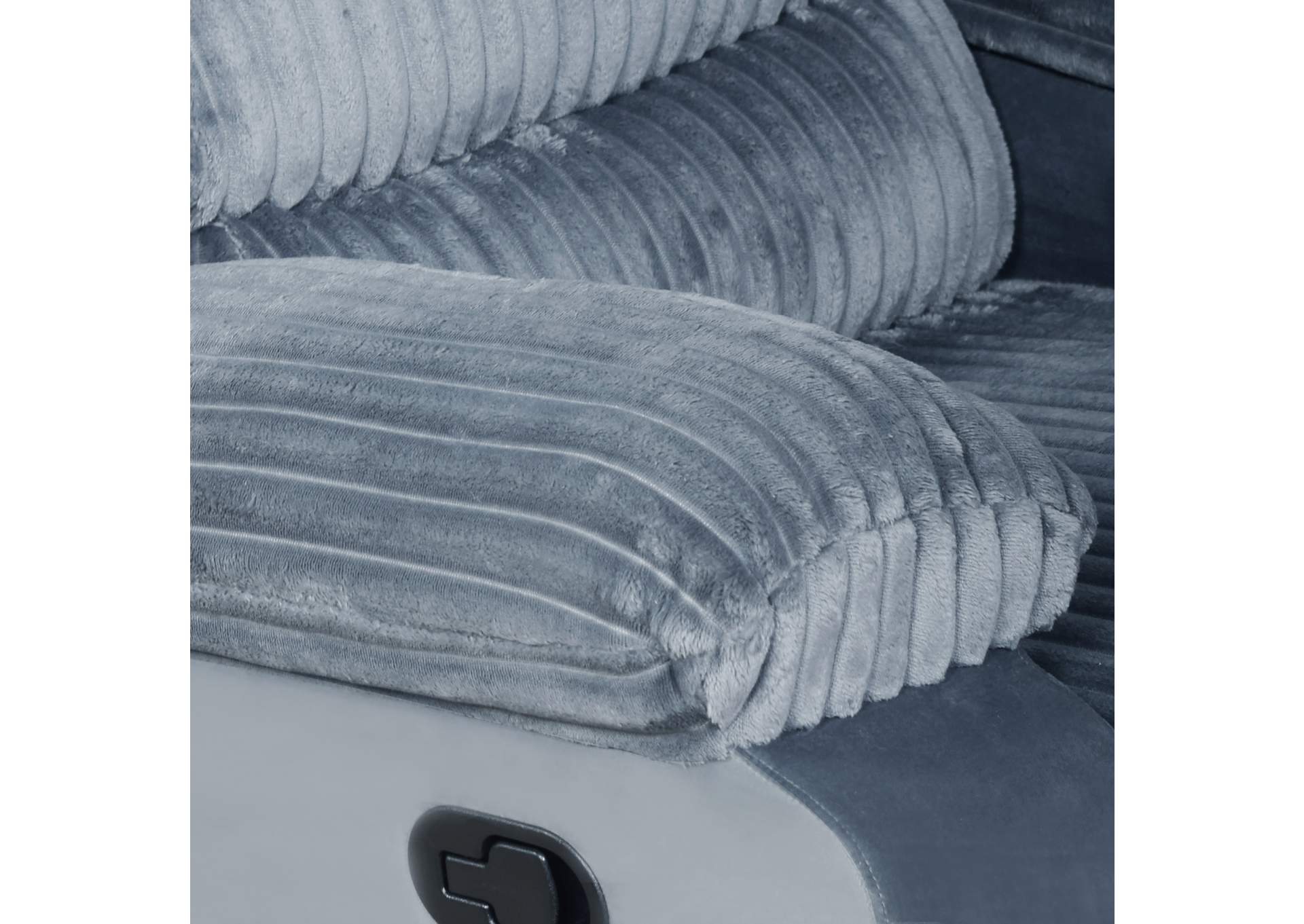 WILLOW SOFA WITH DUAL RECLINER - GRAY image 6