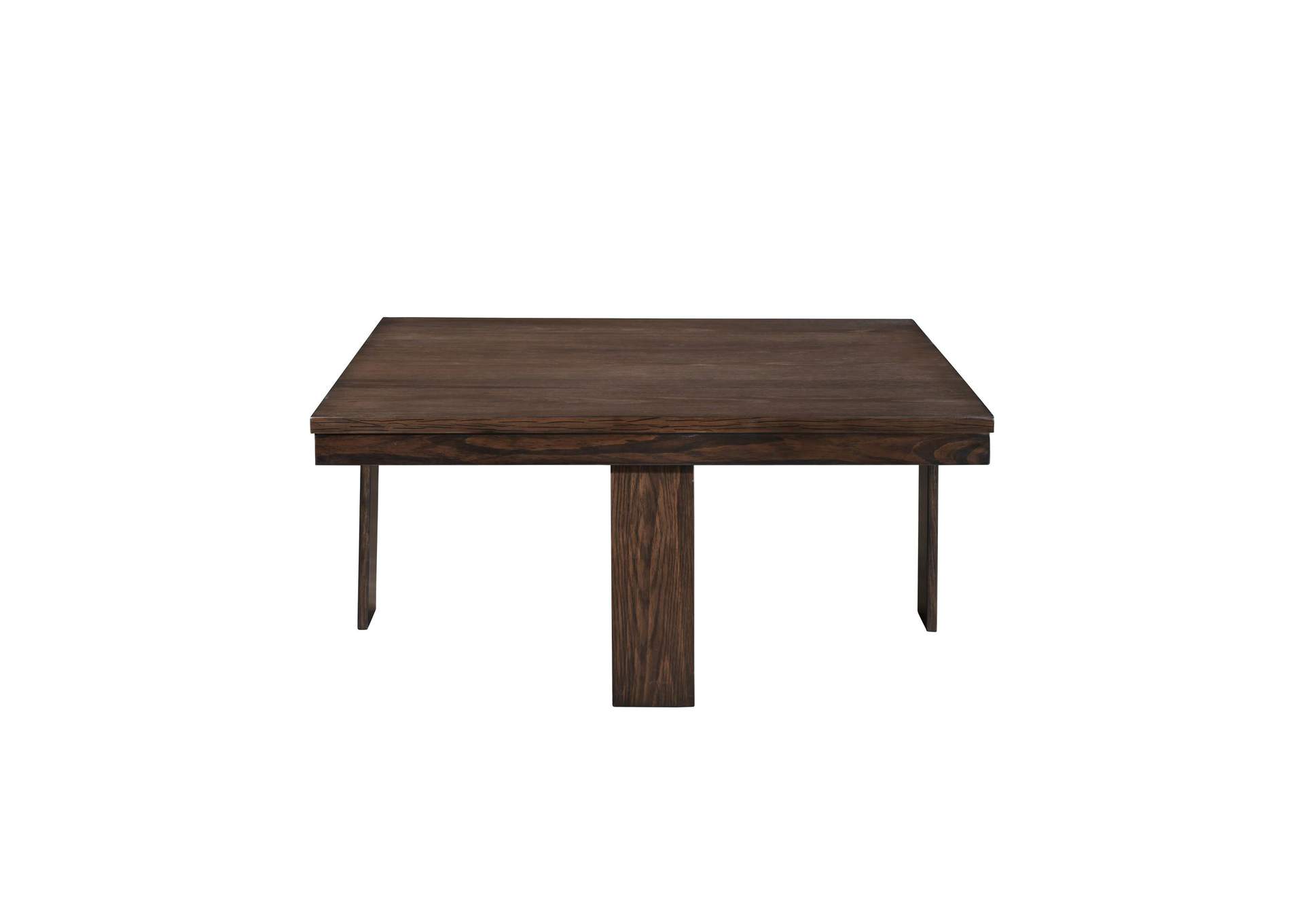 PAXTON 5 PIECE STORAGE COFFEE TABLE WITH 4 TUCK - IN OTTOMANS - DARK BRO image 3