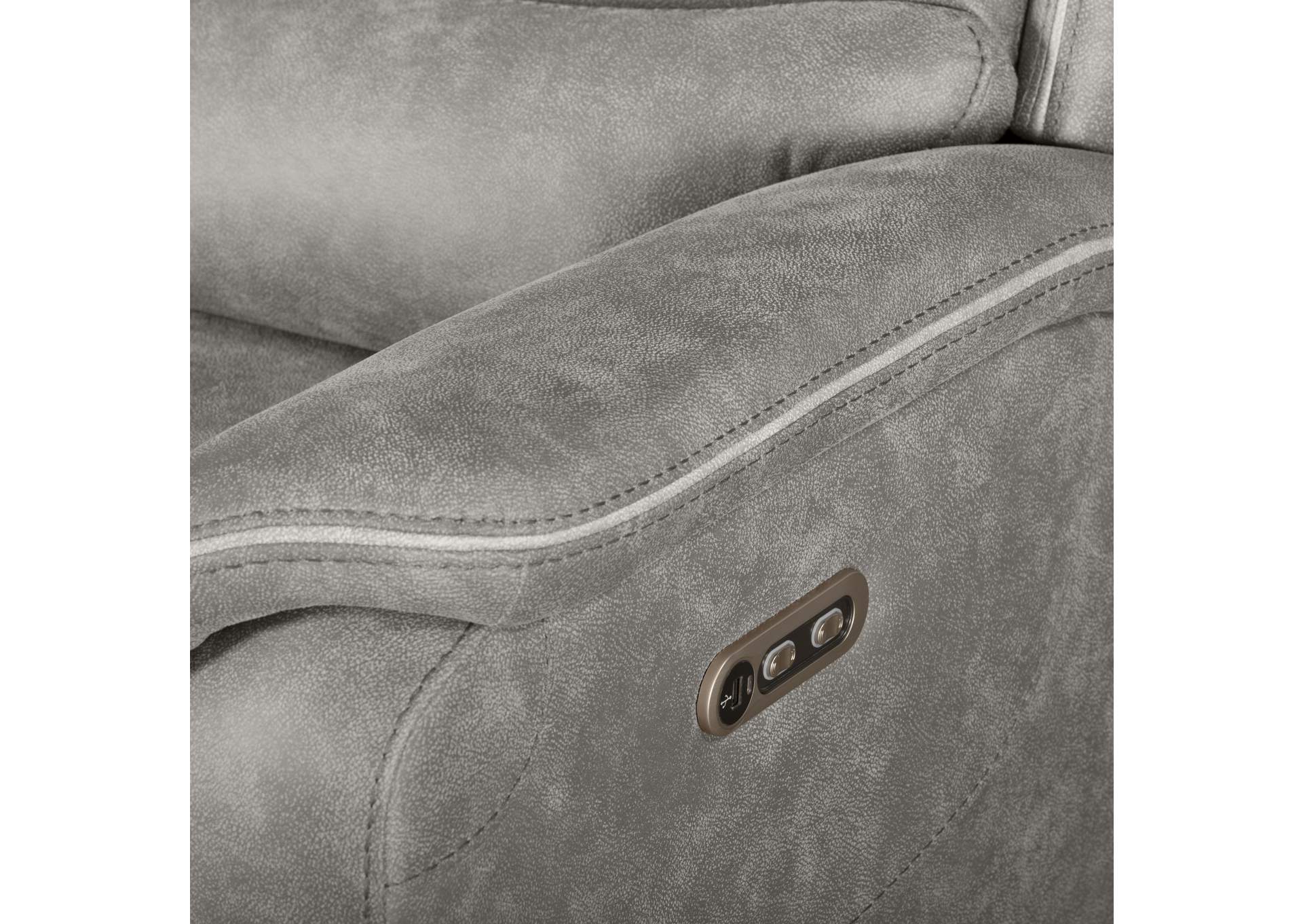 Kamari 3 Piece Set Power Power Sectional - Left Arm Facing Loveseat - Right Arm Facing Lovese - Gray
