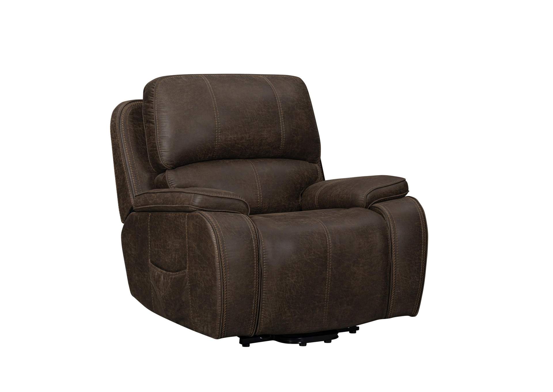 BROOKINGS POWER LIFT RECLINER WITH HEAT AND MASSAGE - BROWN image 1