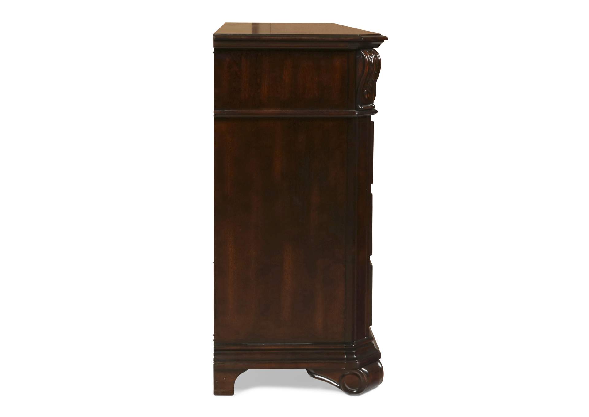 Emilie California King 5 Piece - Bed, Dresser, Mirror, Nightstand, Chest