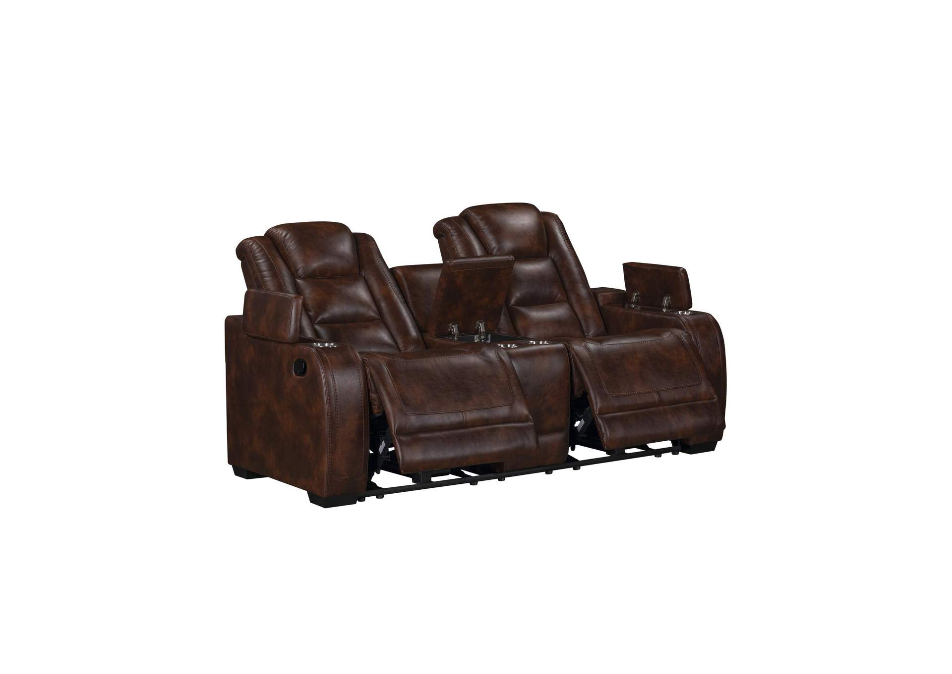 CHESTER RECLINING CONSOLE LOVESEAT - BROWN image 4