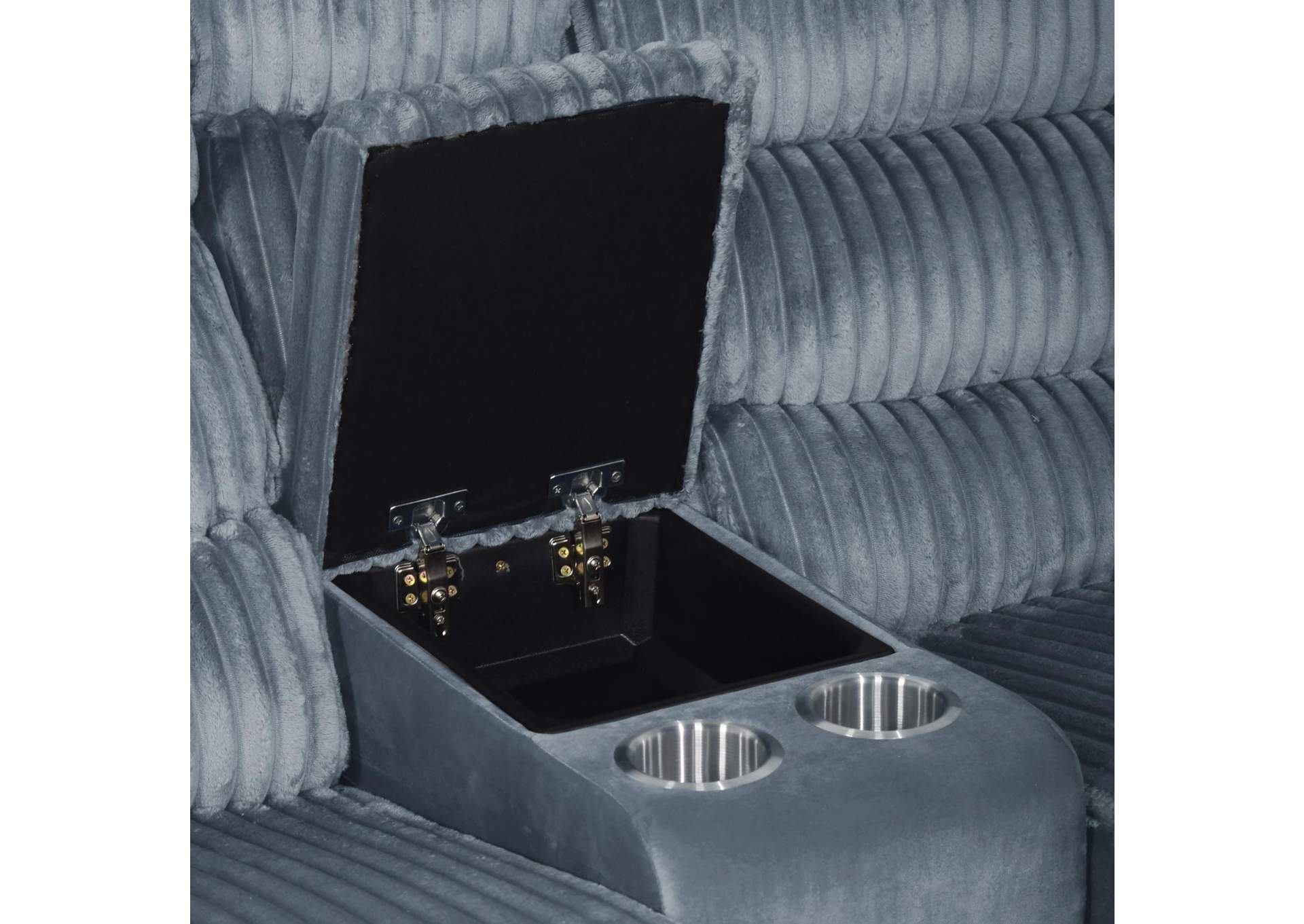 WILLOW CONSOLE LOVESEAT WITH DUAL RECLINERS - GRAY image 8