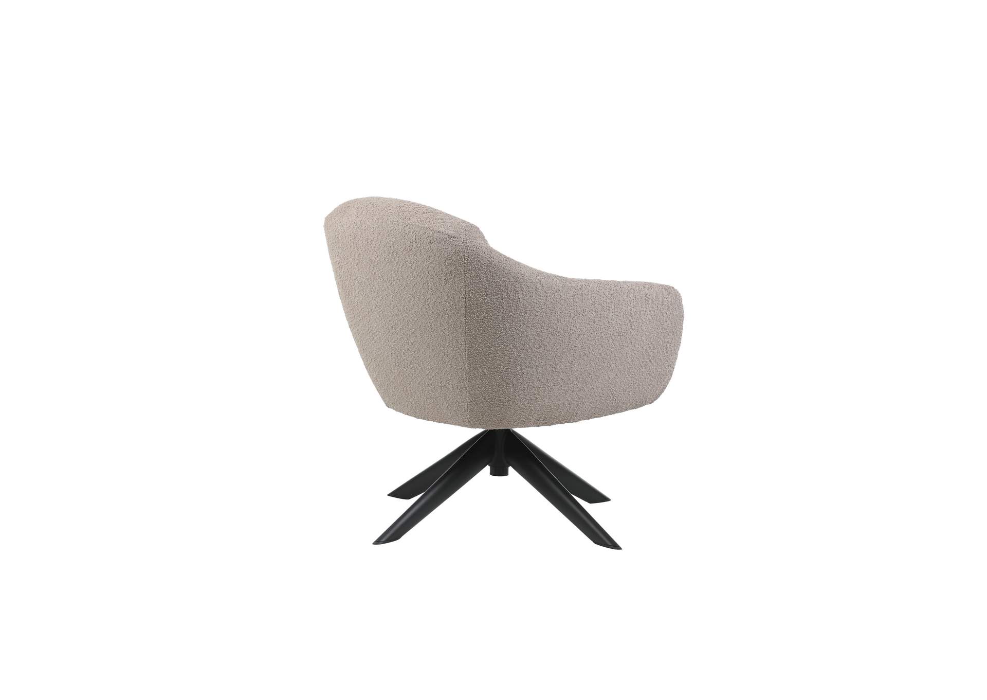 FLEMING TAUPE BOUCLE SWIVEL LOUNGE CHAIR image 5
