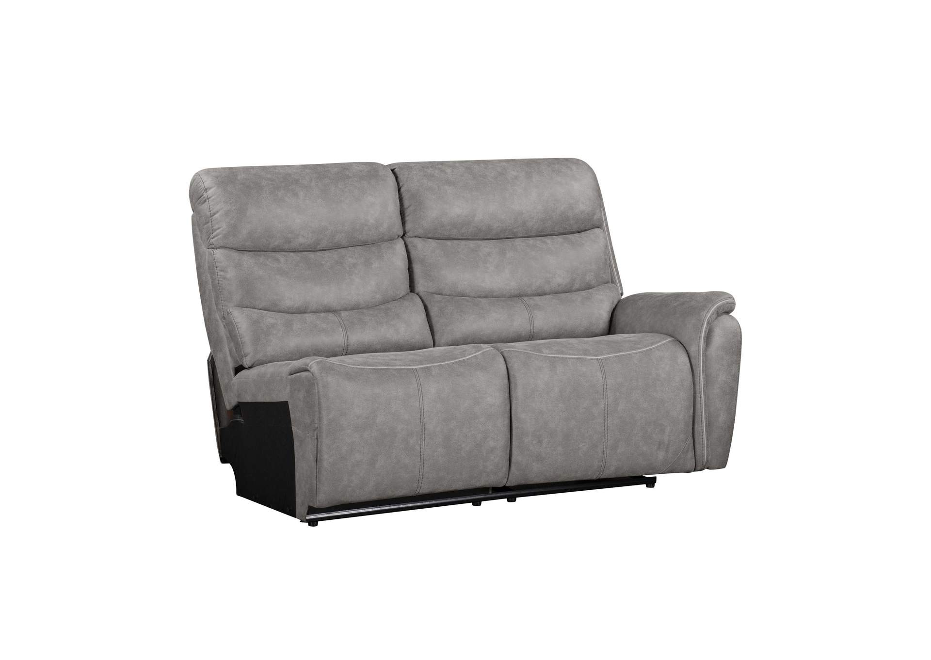 KAMARI RIGHT ARM FACING LOVESEAT WITH ONE RECLINER - GRAY image 1