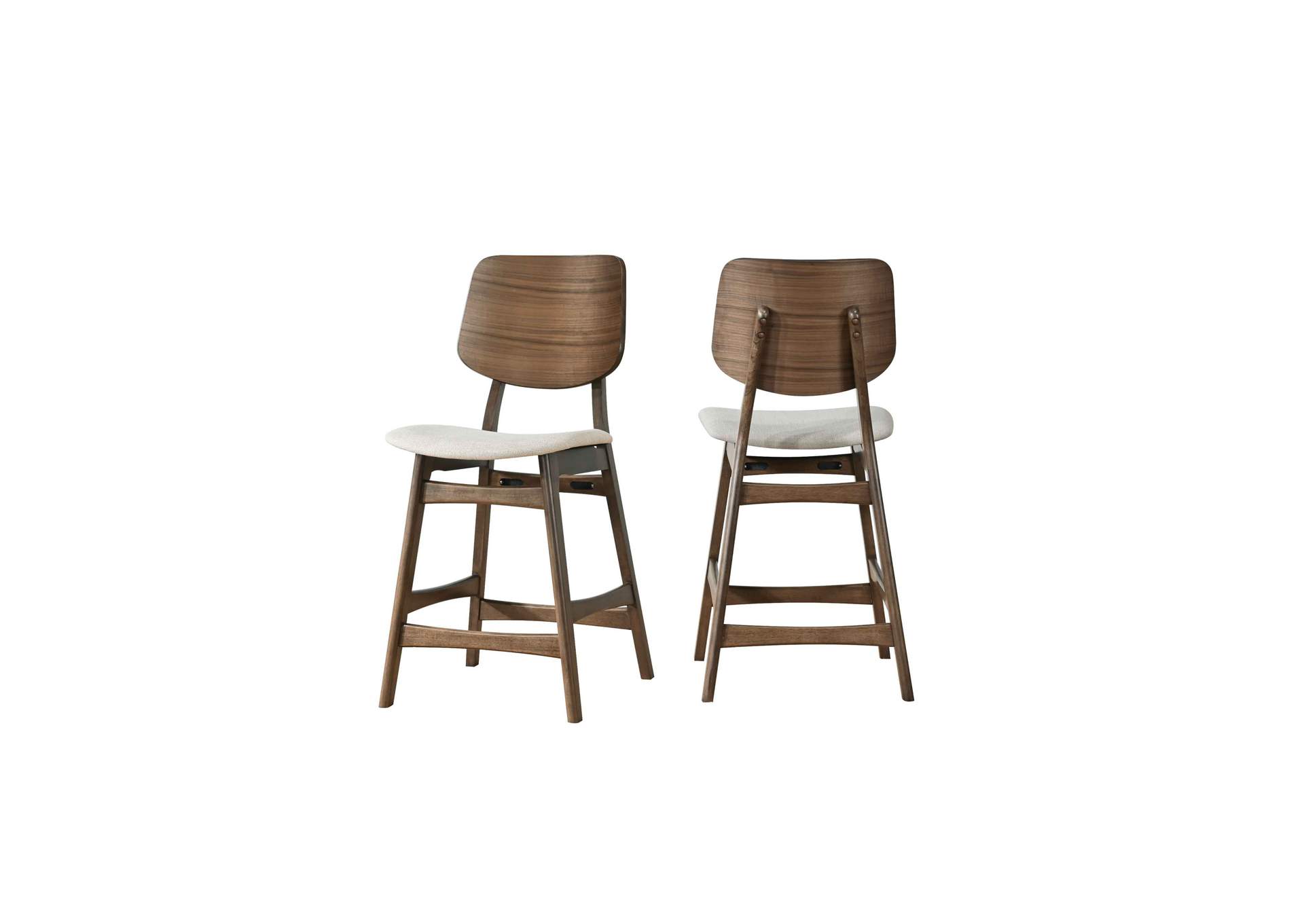 Oscar Counter Table And 6 Chairs - Walnut