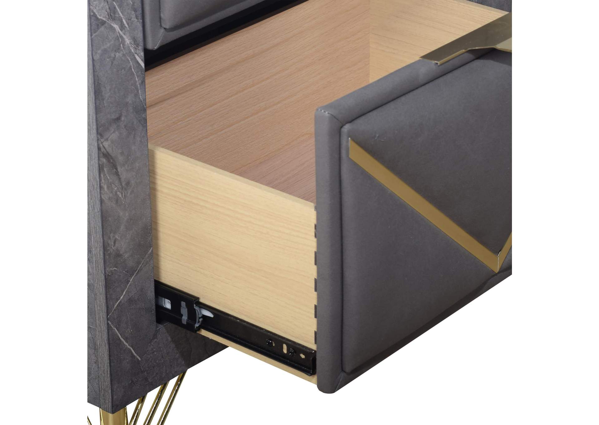 SYMMETRY 2 DRAWER NIGHTSTAND - CHARCOAL image 6