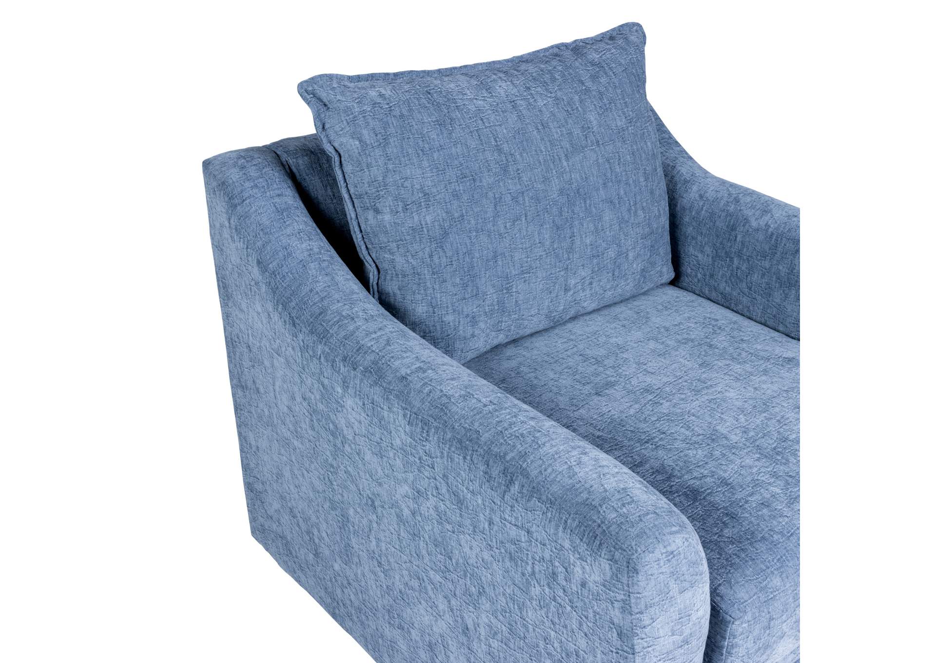 Sylvie Swivel Chair - Blue Slate
