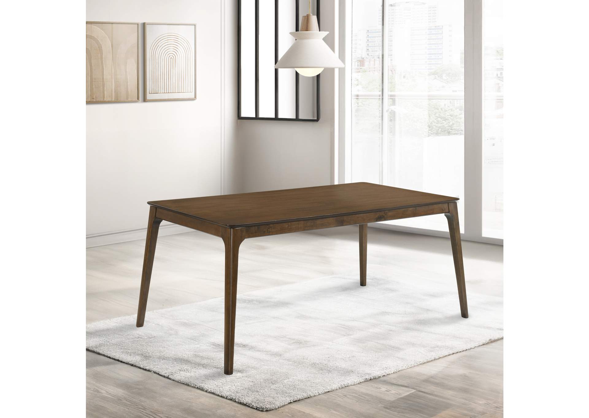 MAGGIE DINING TABLE WITH 4 TERRACOTTA CHAIRS
