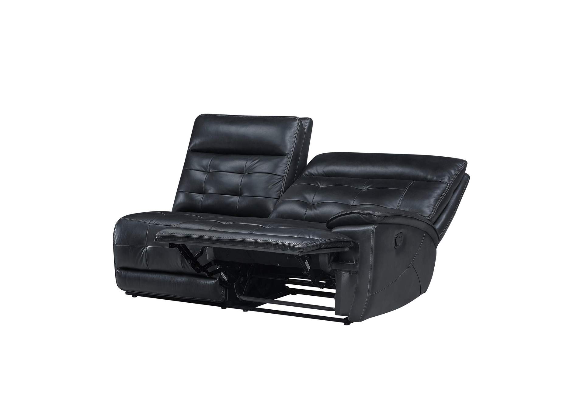 WARNER RIGHT ARM FACING LOVESEAT WITH 1 RECLINER - BLACK image 5
