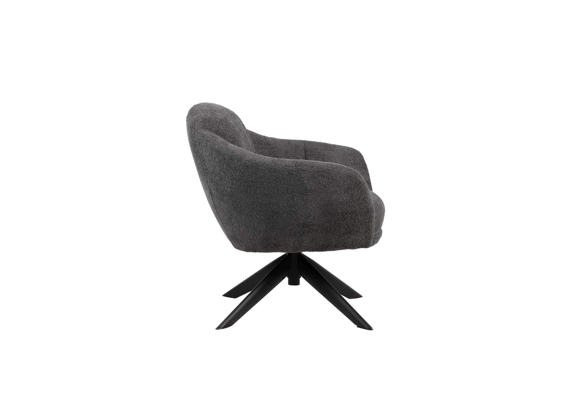 FLEMING BOUCLE SWIVEL LOUNGE CHAIR - 1 PER CARTON - GRAY image 4