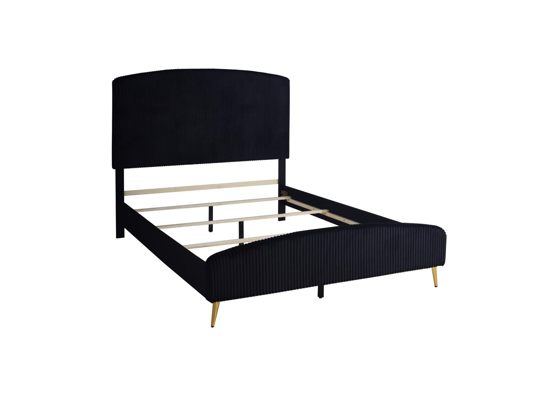 KAILANI - KING 4 PIECE SET - BED, DRESSER, MIRROR, CHEST - BLACK