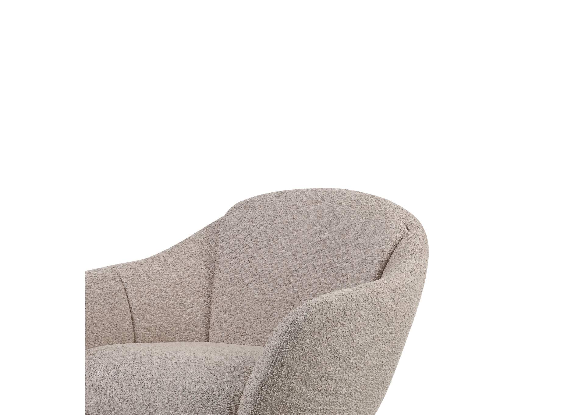 FLEMING TAUPE BOUCLE SWIVEL LOUNGE CHAIR image 8